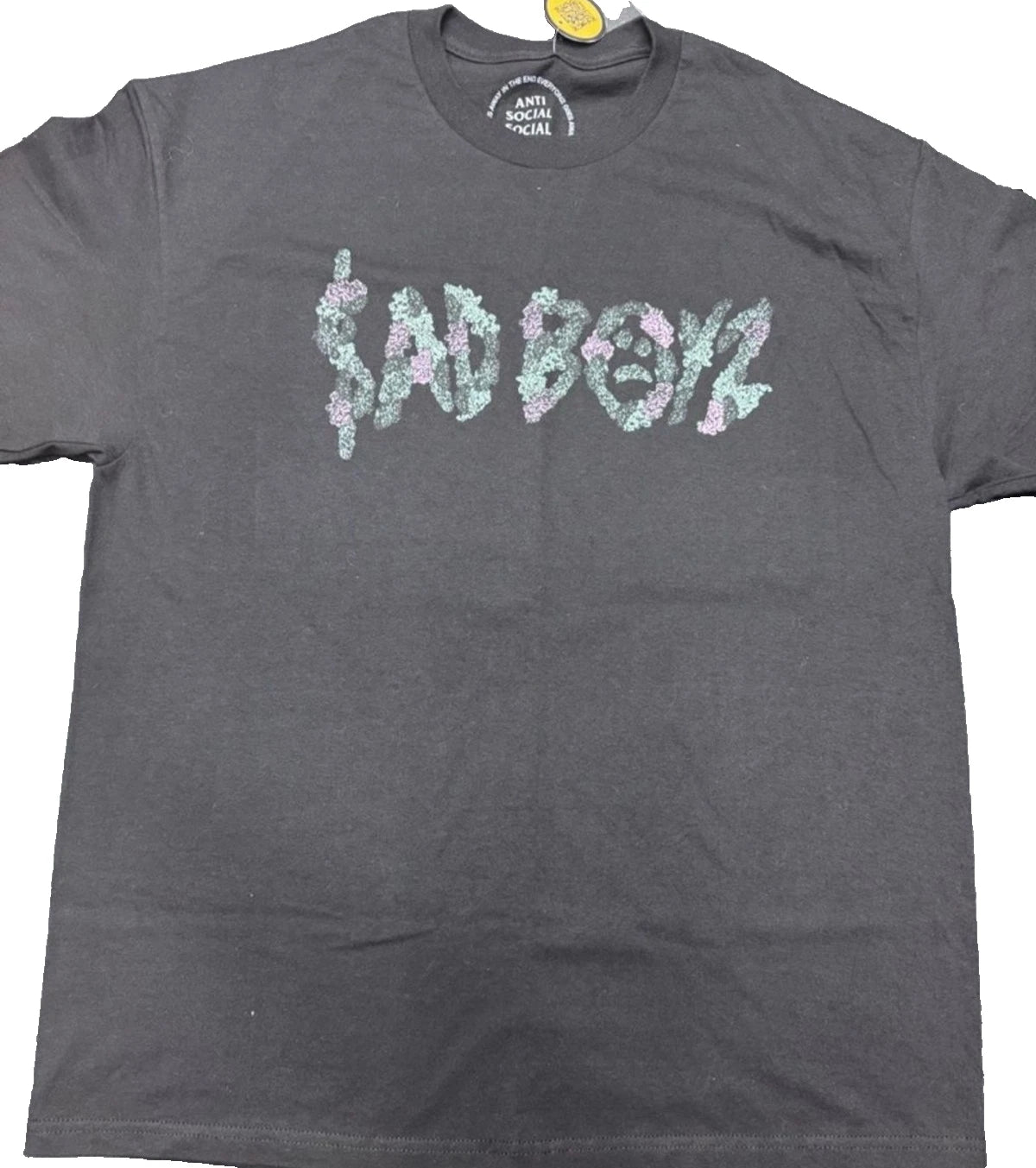 Anti Social Social Club x Sad Boyz Floral Graphic T Shirt Mens XL Black NWT