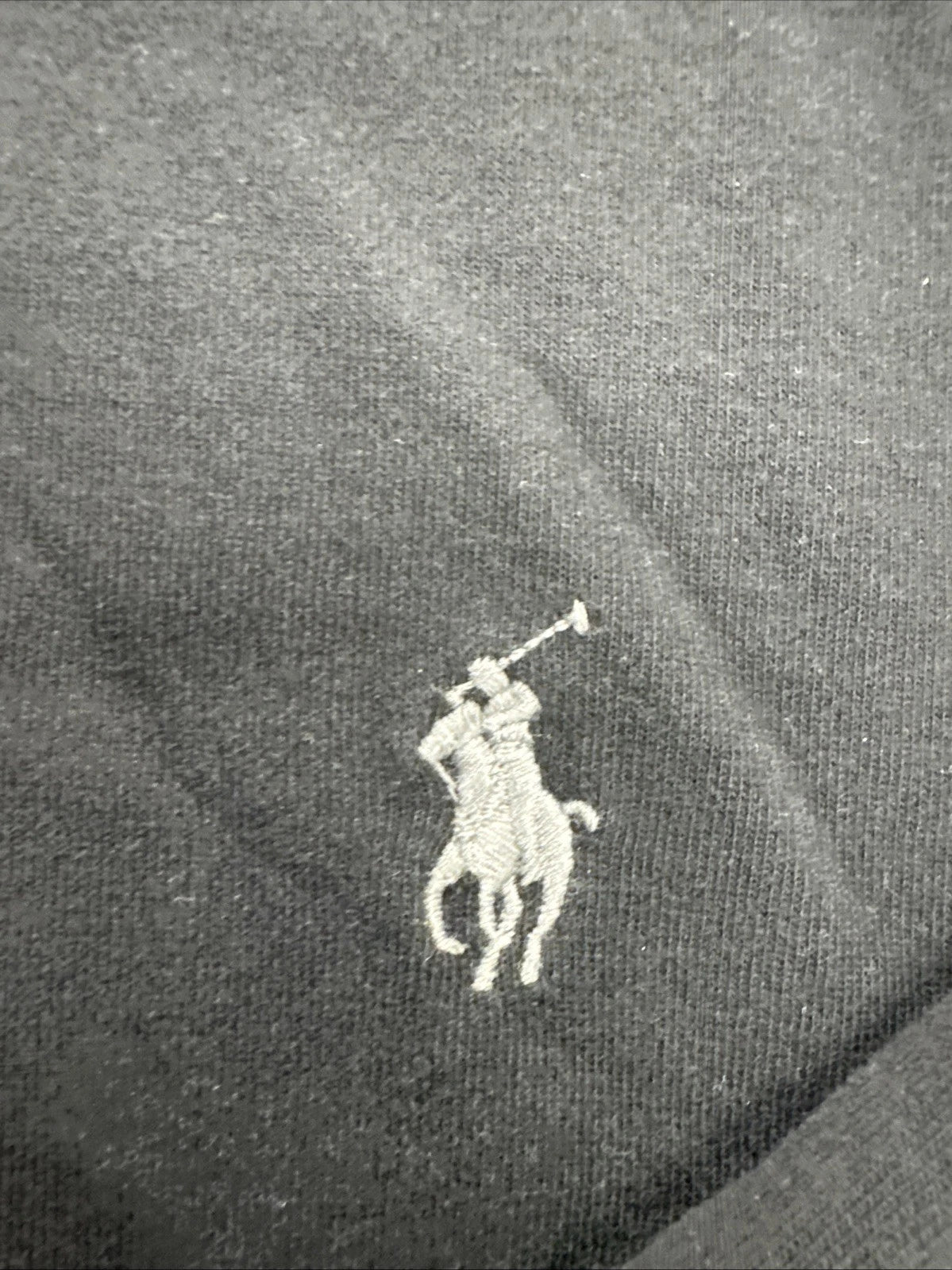 Polo Ralph Lauren Mens XL Quarter Zip Pullover Black Gray Pony Logo