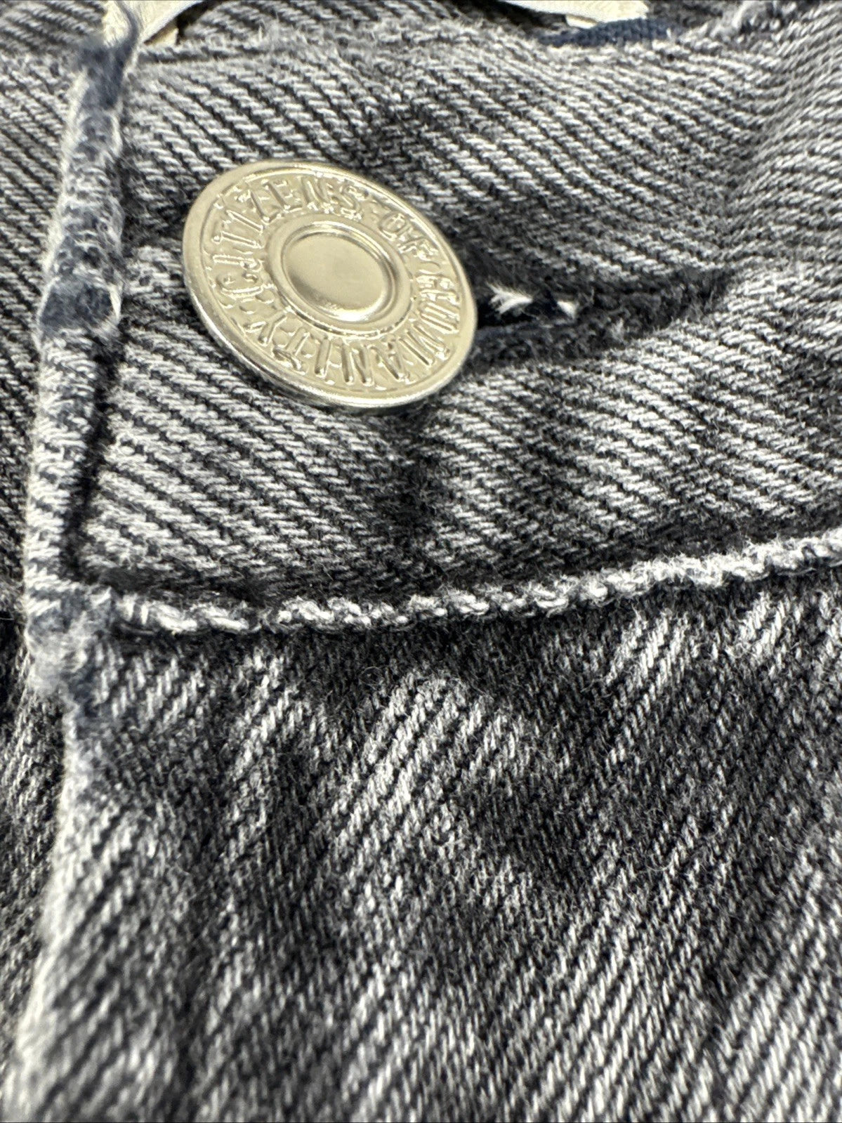 Citizens of Humanity Daphne Crop Womens 27 Gray High Rise Straight Raw Hem Jeans