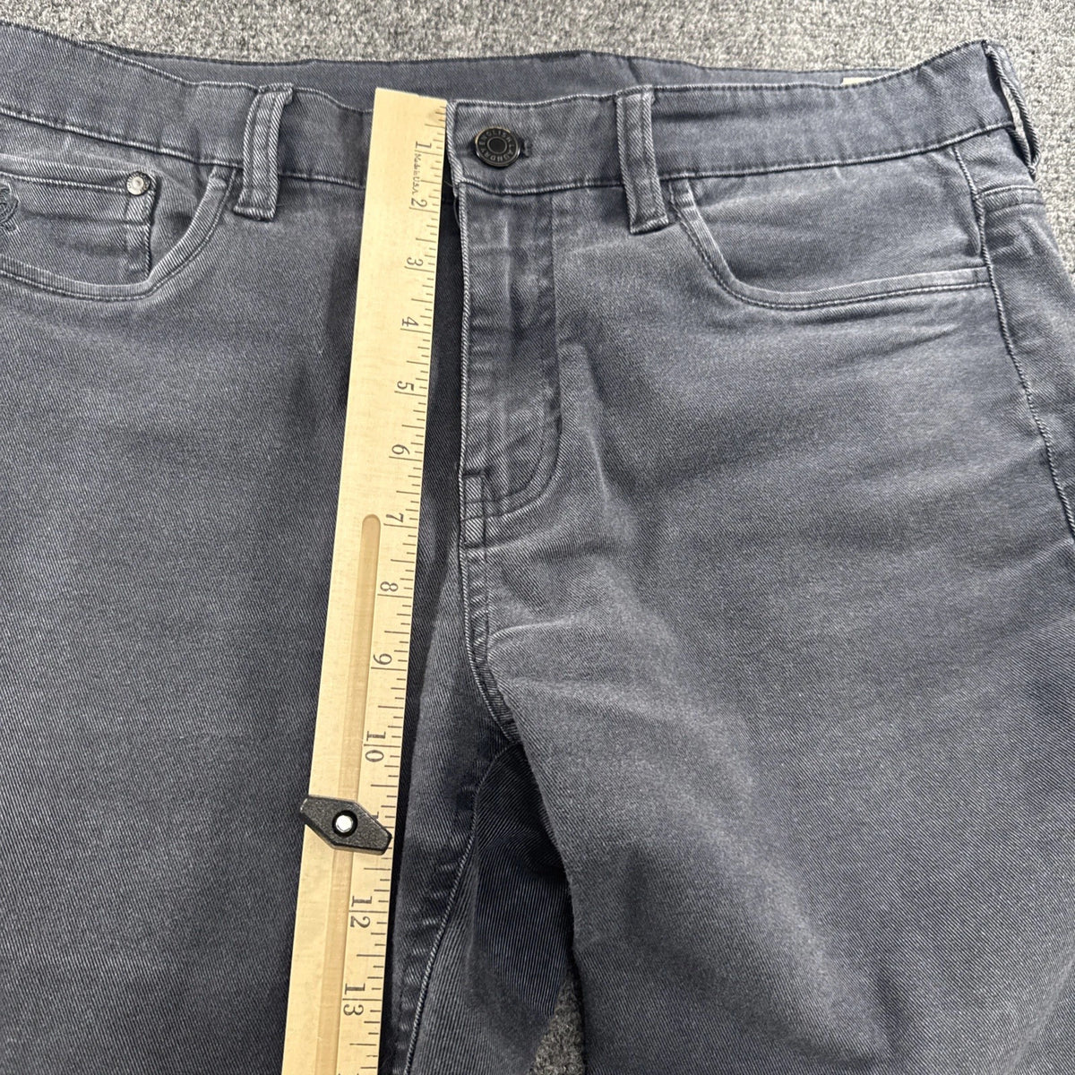 English Laundry Mens Jeans 34x30 Charcoal Gray Stretch Straight Leg 5 Pocket