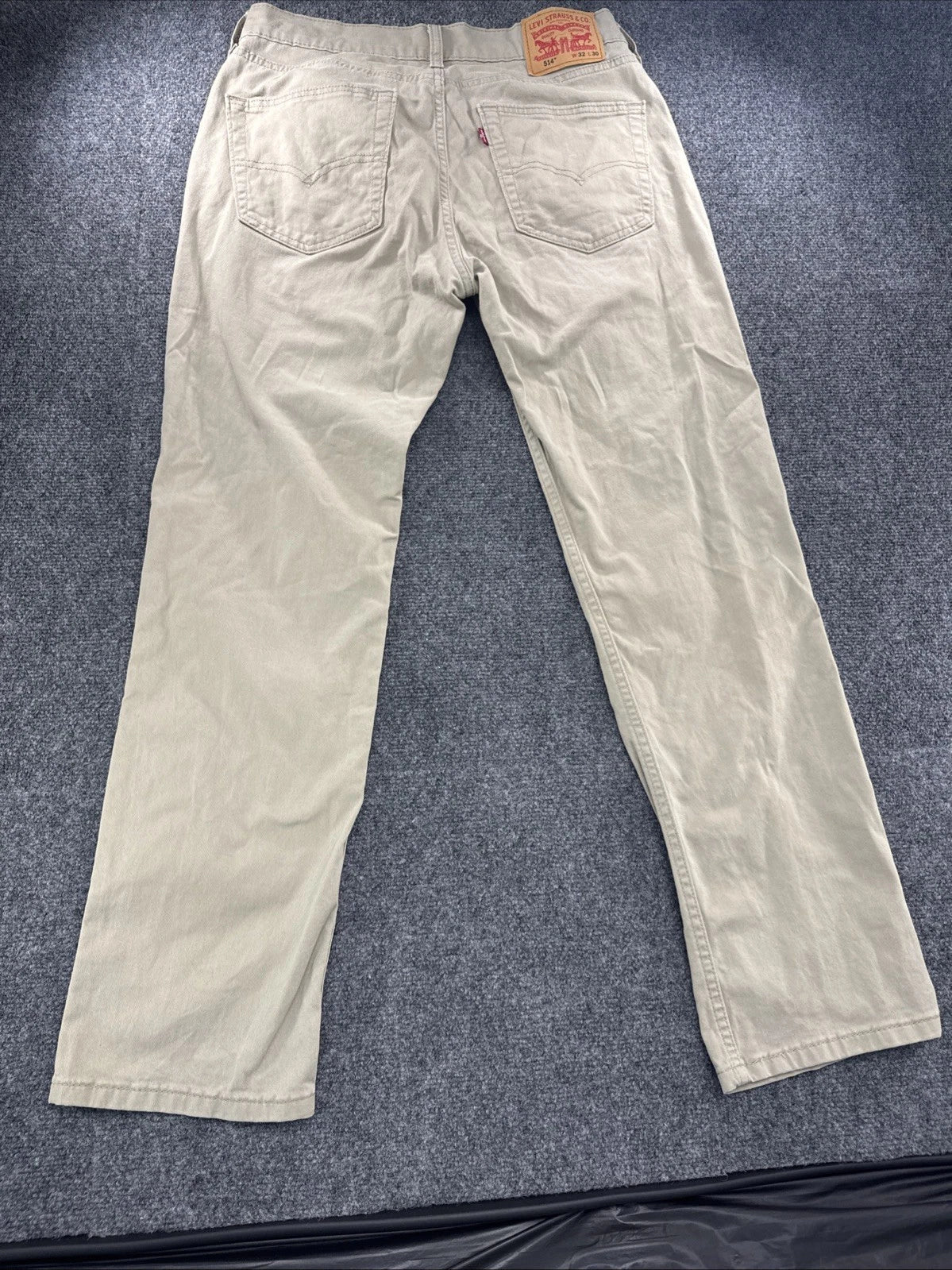 Levi's 514 Straight Fit Khaki Jeans Men's 32x30 Beige Stretch Denim Casual Pants