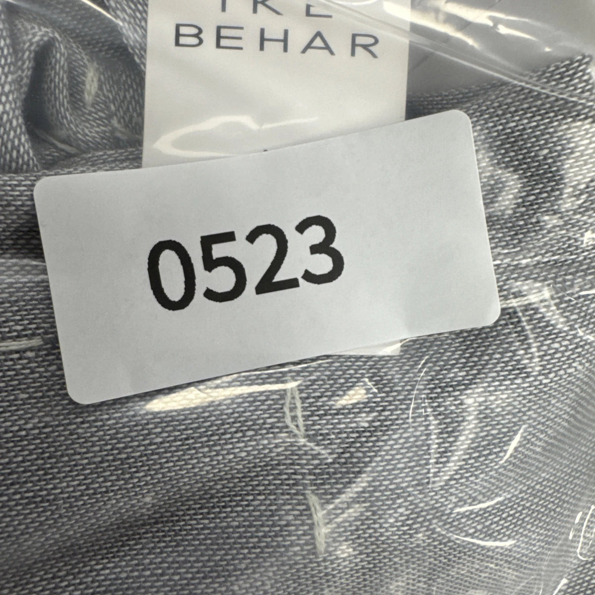 Ike Behar Linen Blend Camp Shirt Mens M Gray White Windowpane NWT