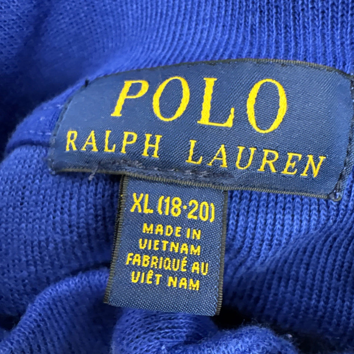 Polo Ralph Lauren Boys XL 18-20 Blue Navy Stripe Quarter Zip Pullover Pony