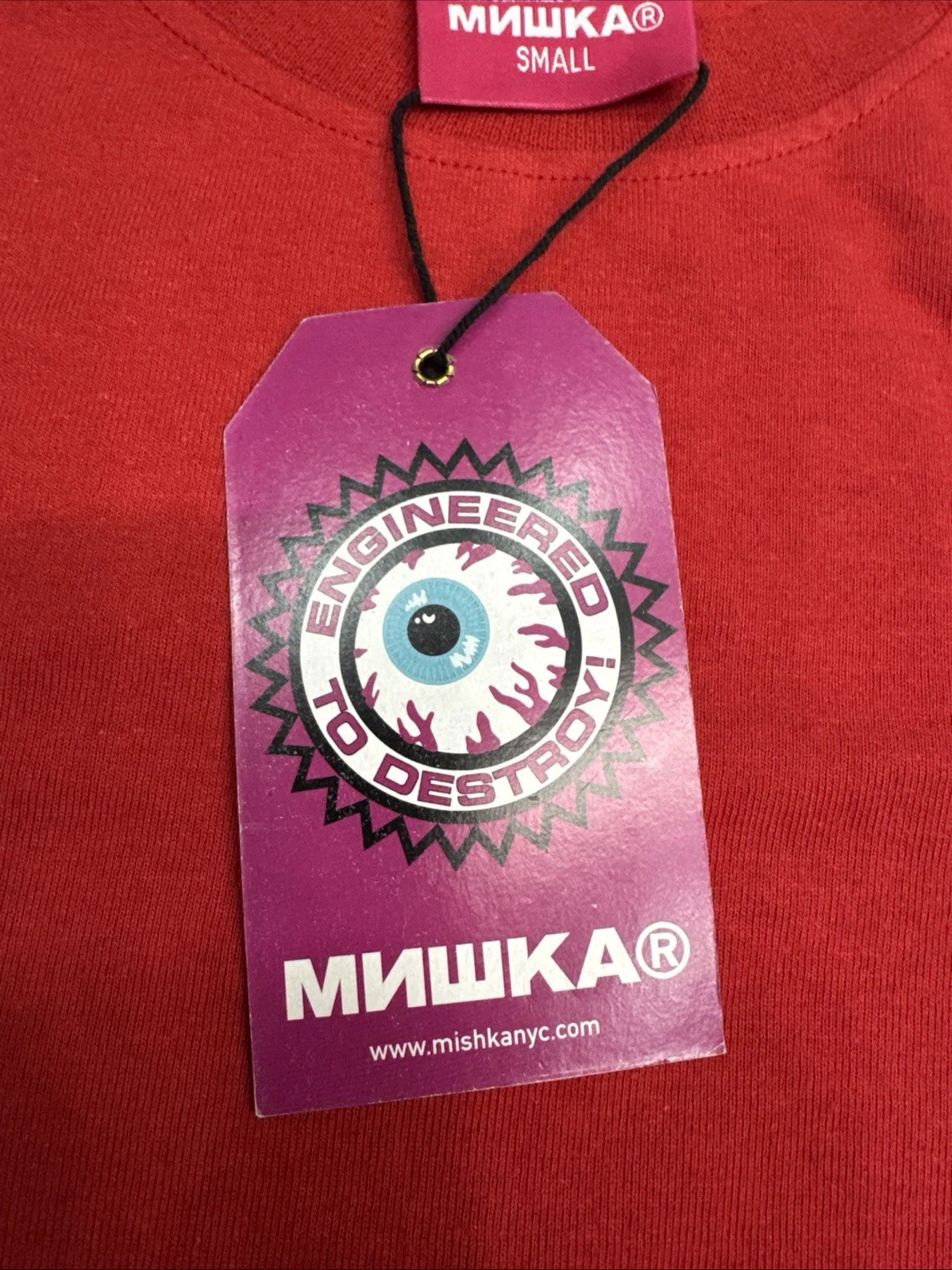 Mishka Destroy Video Game Keep Watch Tee Red Small NWT Streetwear Graphic