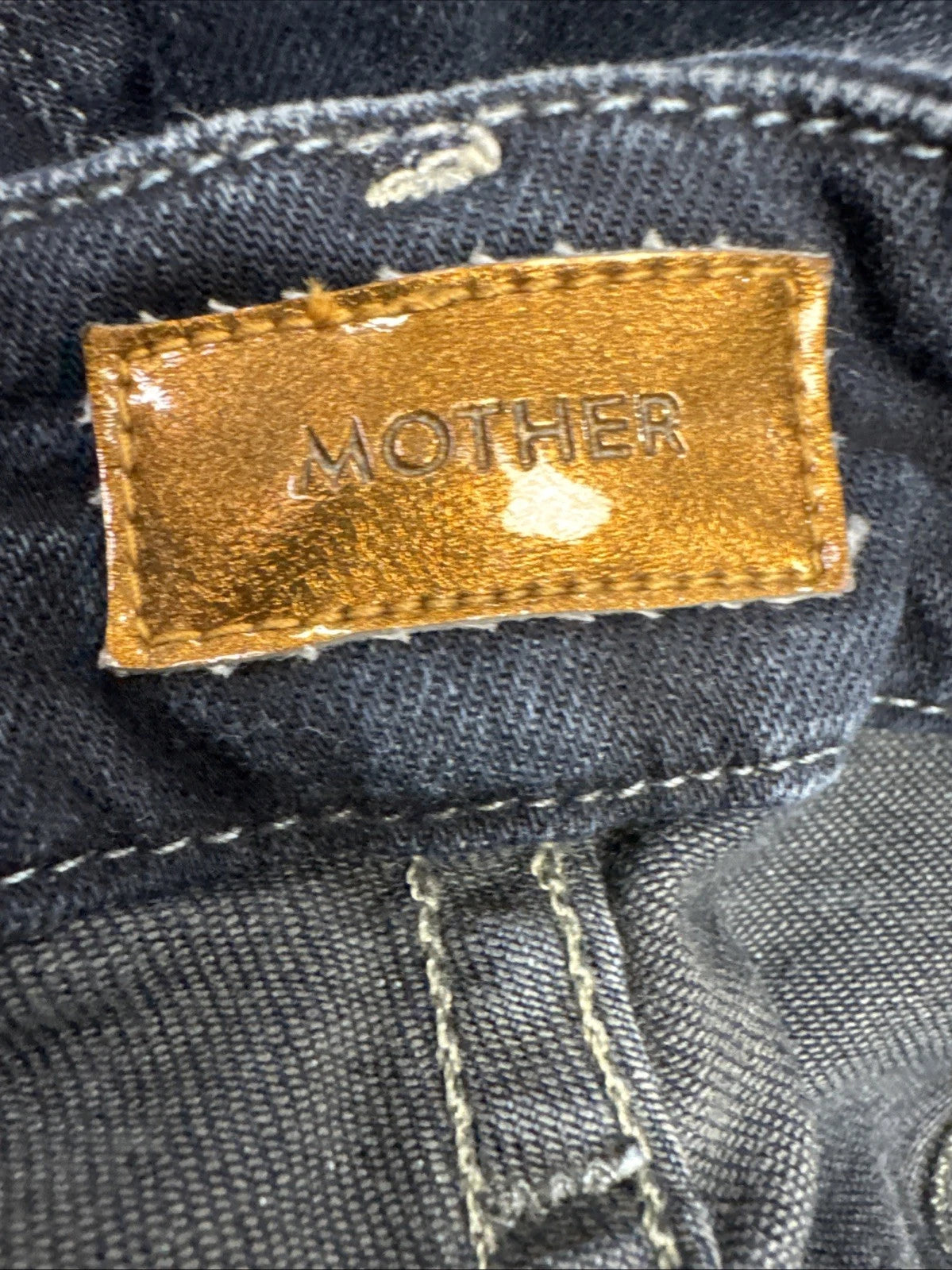 MOTHER High Waisted Looker Jeans Womens 27 Dark Wash Skinny Stretch Designer