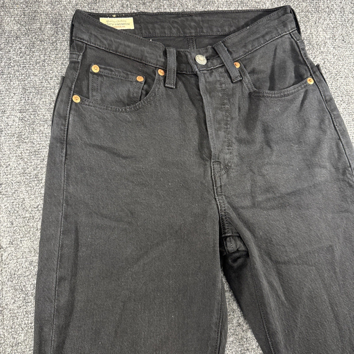 Levi's 501 Original Fit Jeans Black W24 L30 Button Fly BNWOT Women's