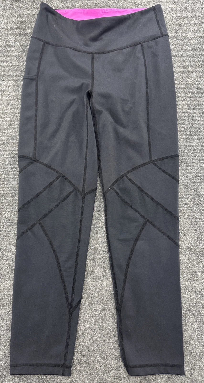 Lilly Pulitzer Luxletic Leggings Womens S Black Pink Powerstretch Mesh Active