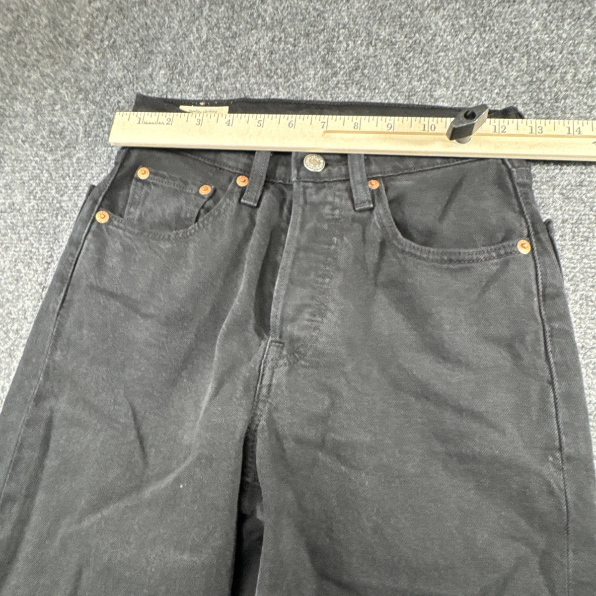 Levi's 501 Original Fit Jeans Black W24 L30 Button Fly BNWOT Women's