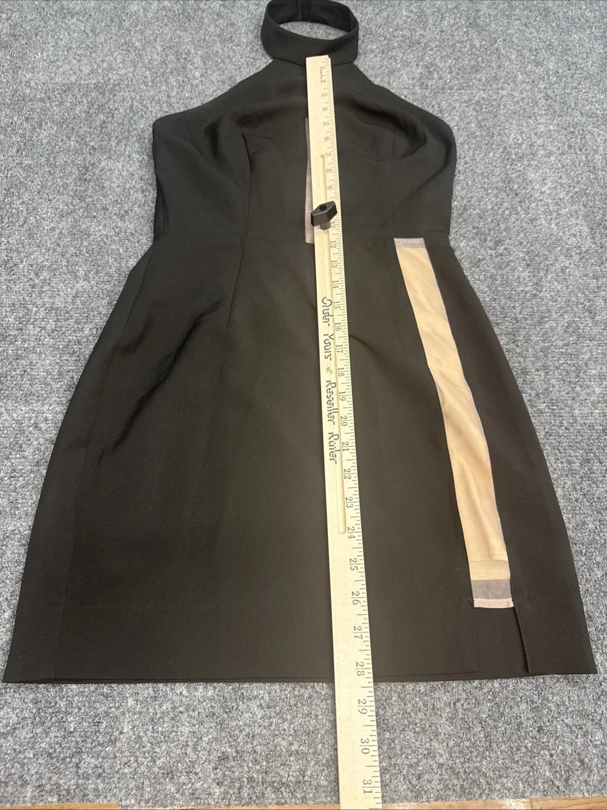 NBD Bodycon Cocktail Dress Women’s Small Black Mesh Mock Neck Party Mini Dress