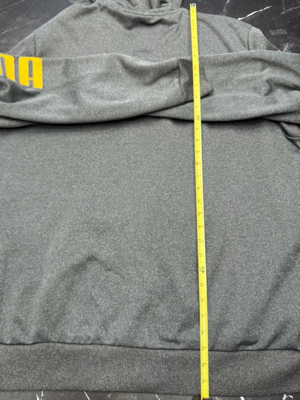 Puma WarmCell Zip Up Hoodie Men’s XXL Gray Yellow Logo Athletic Full Zip