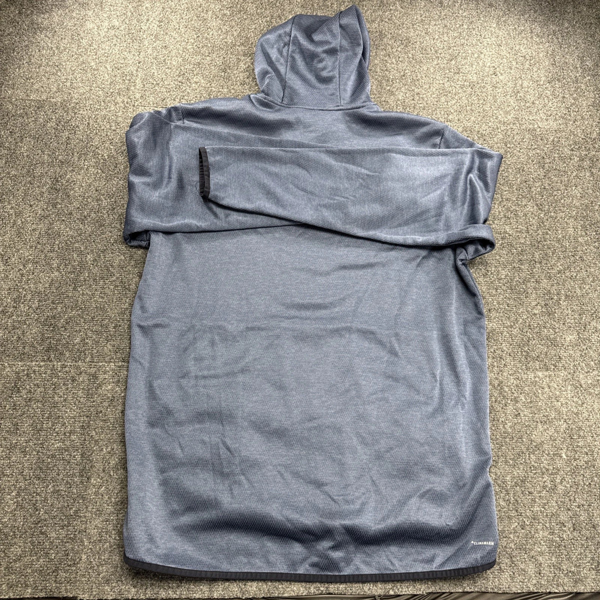 Adidas Performance Hoodie Blue Pullover Sweatshirt Logo Men’s Large