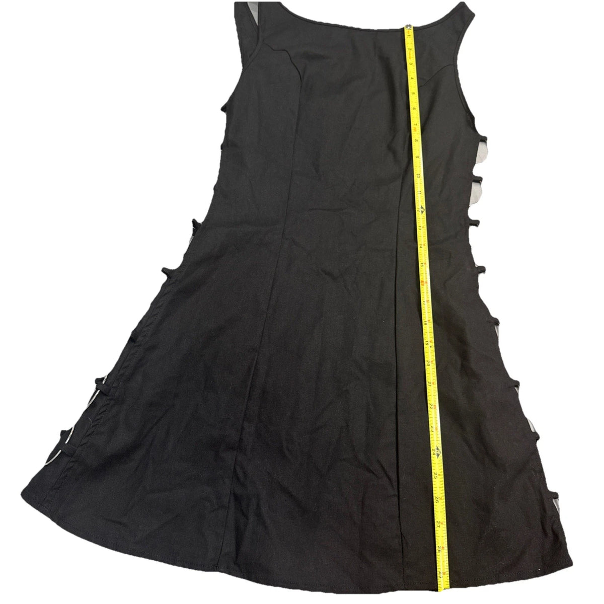 Shein Hollow Out Bodycon Dress Women's 4 Black Sleeveless Party EUC