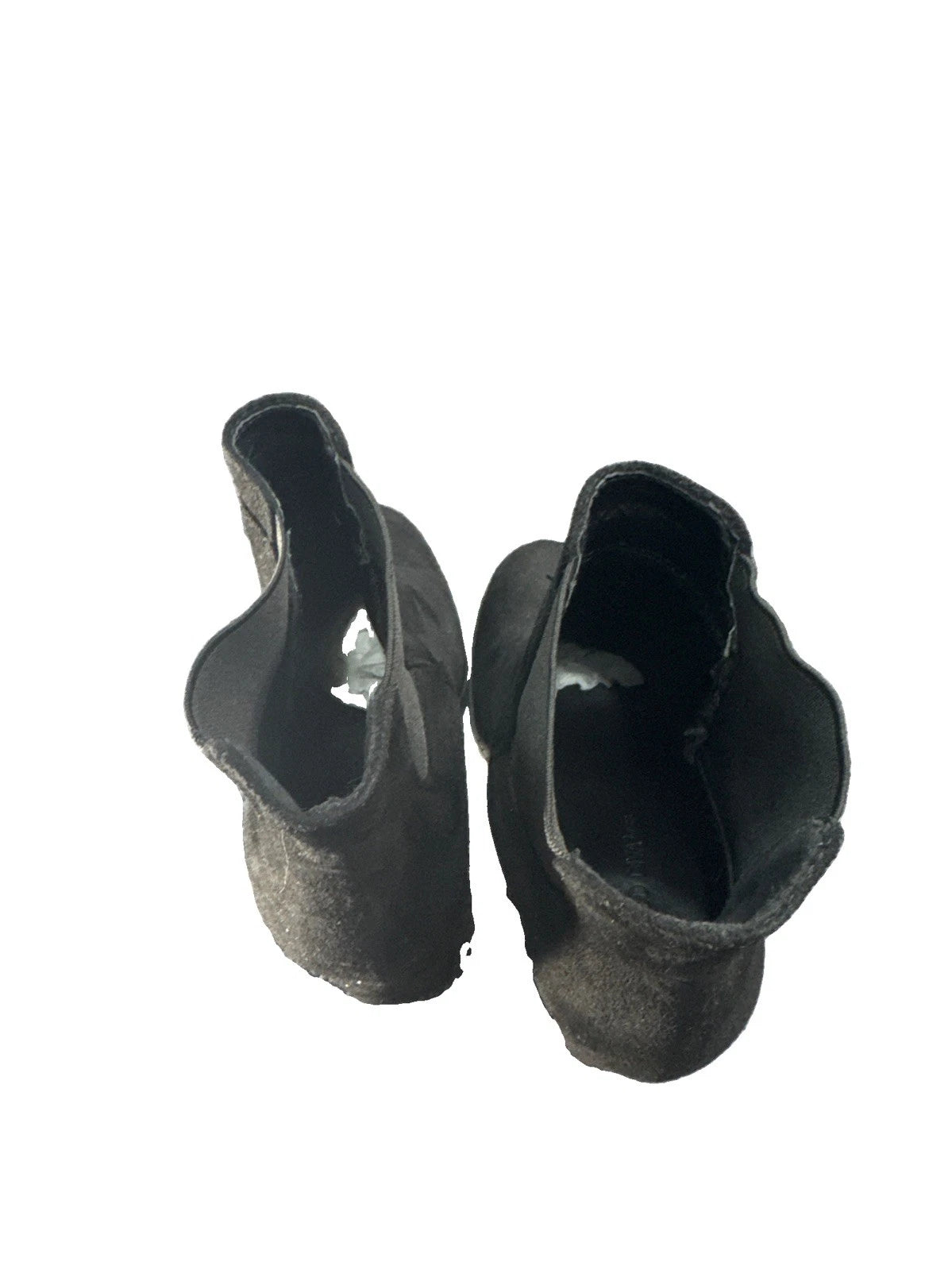Wild Diva Black Faux Suede Chelsea Ankle Boots Block Heel Women’s Size 6.5 EUC