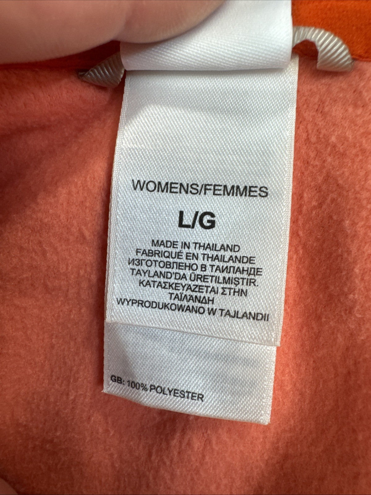 The North Face Women’s Polartec Classic Fleece Hoodie Jacket Large Orange