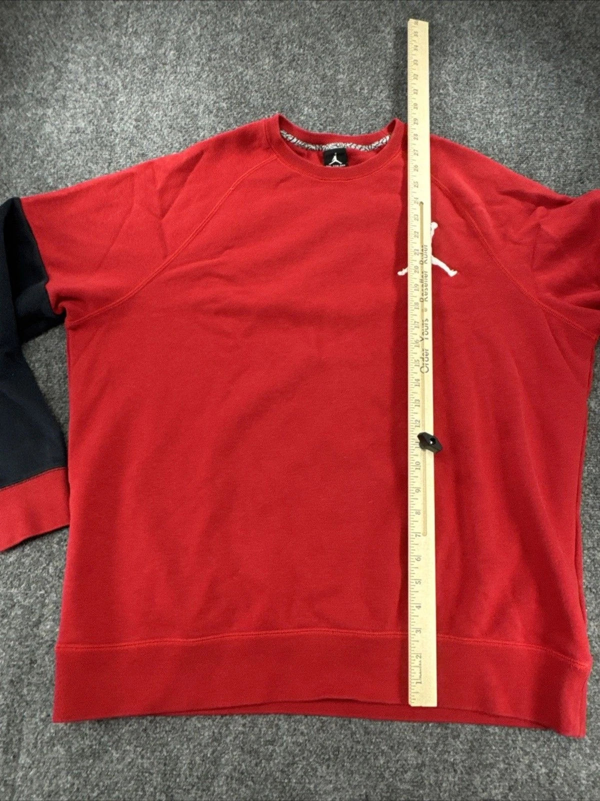 Jordan Jumpman Fleece Crewneck Men’s 2XL Red Black Embroidered EUC