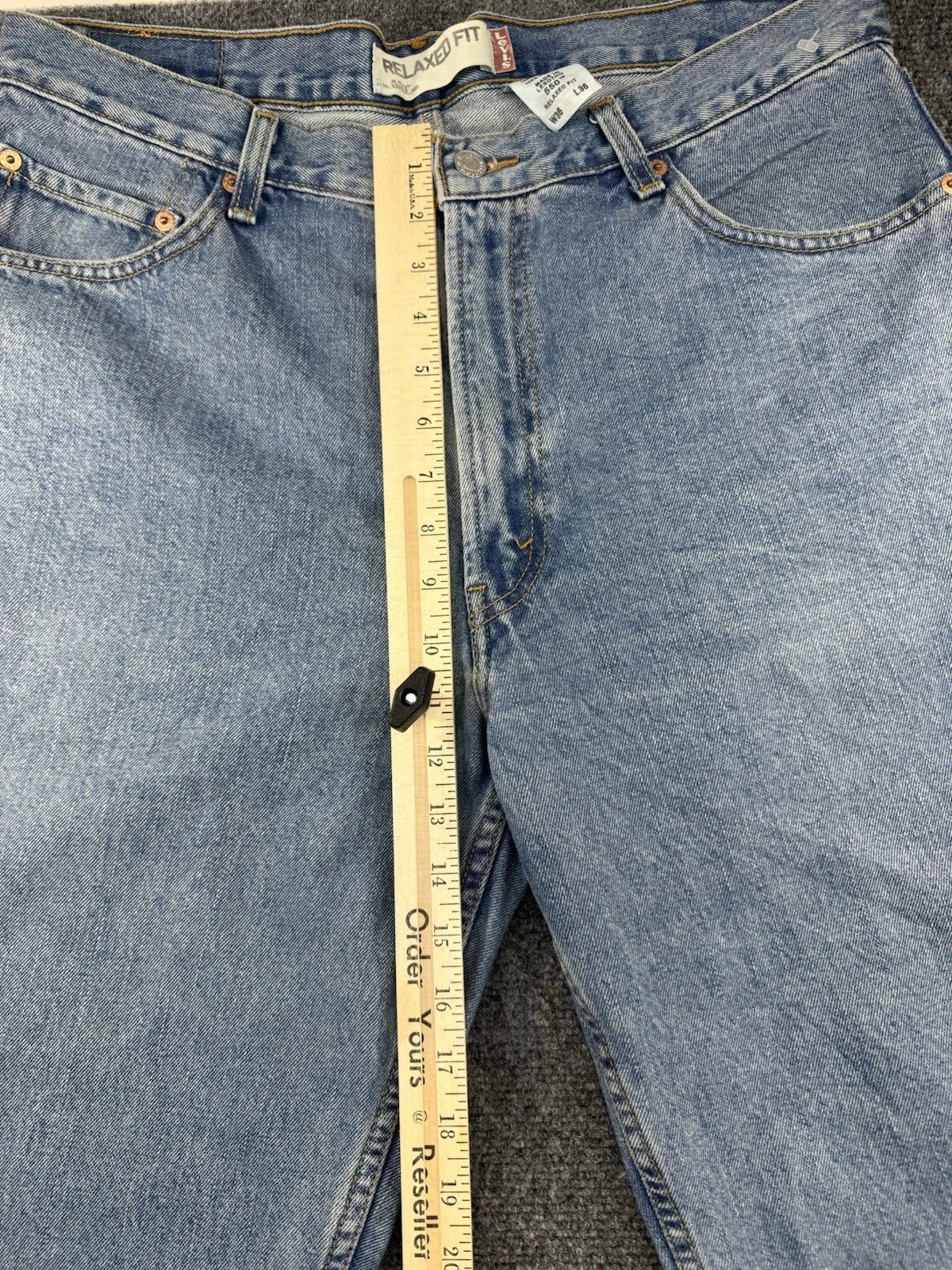 Levi's 550 Relaxed Fit Jeans Men's W36 L36 Light Wash Blue 100% Cotton