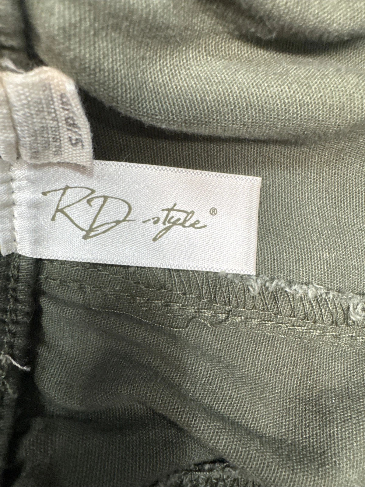 RD Style Women's Small Green Joggers Zipper Waist Activewear Pants EUC