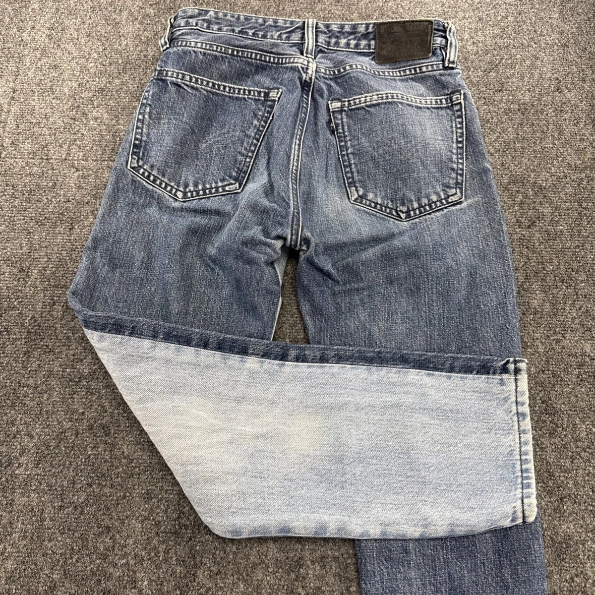 Levis Made Crafted Womens Two Tone Side Stripe Straight Leg Jeans 26 Cotton Blue