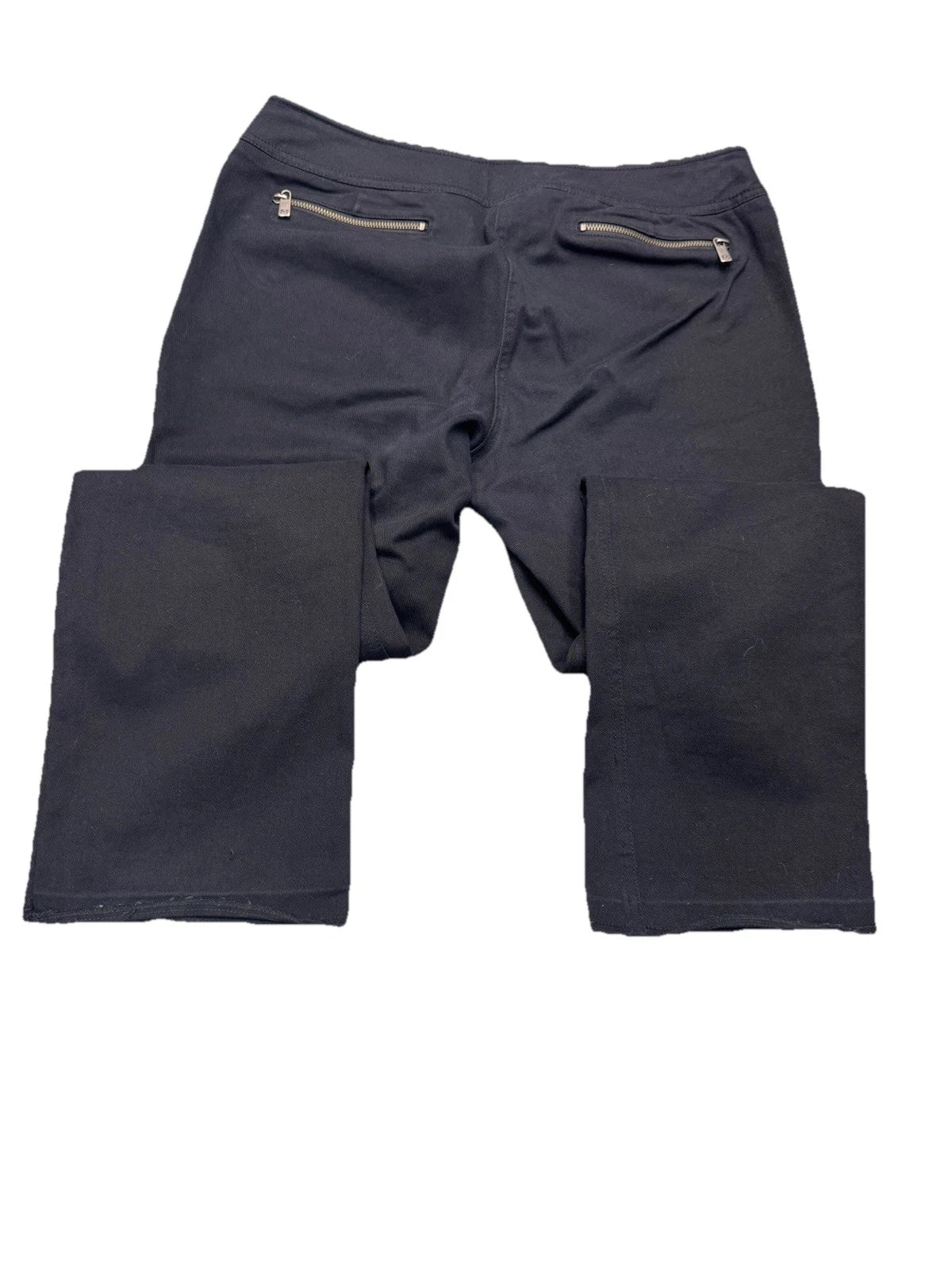 Vintage Michael Kors Zipper Pockets Black Straight Leg Denim Pants Women's