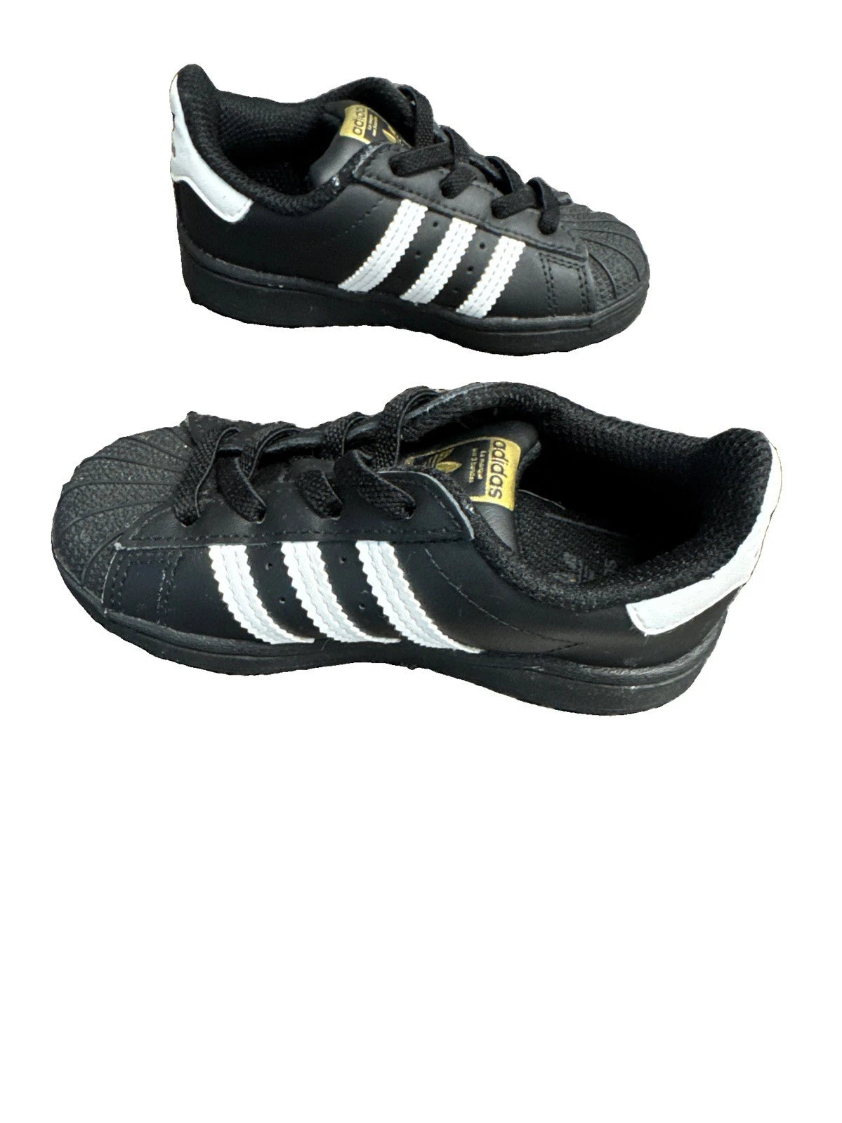 Adidas Superstar Toddler Sneakers Black White Size 7K Excellent No Box