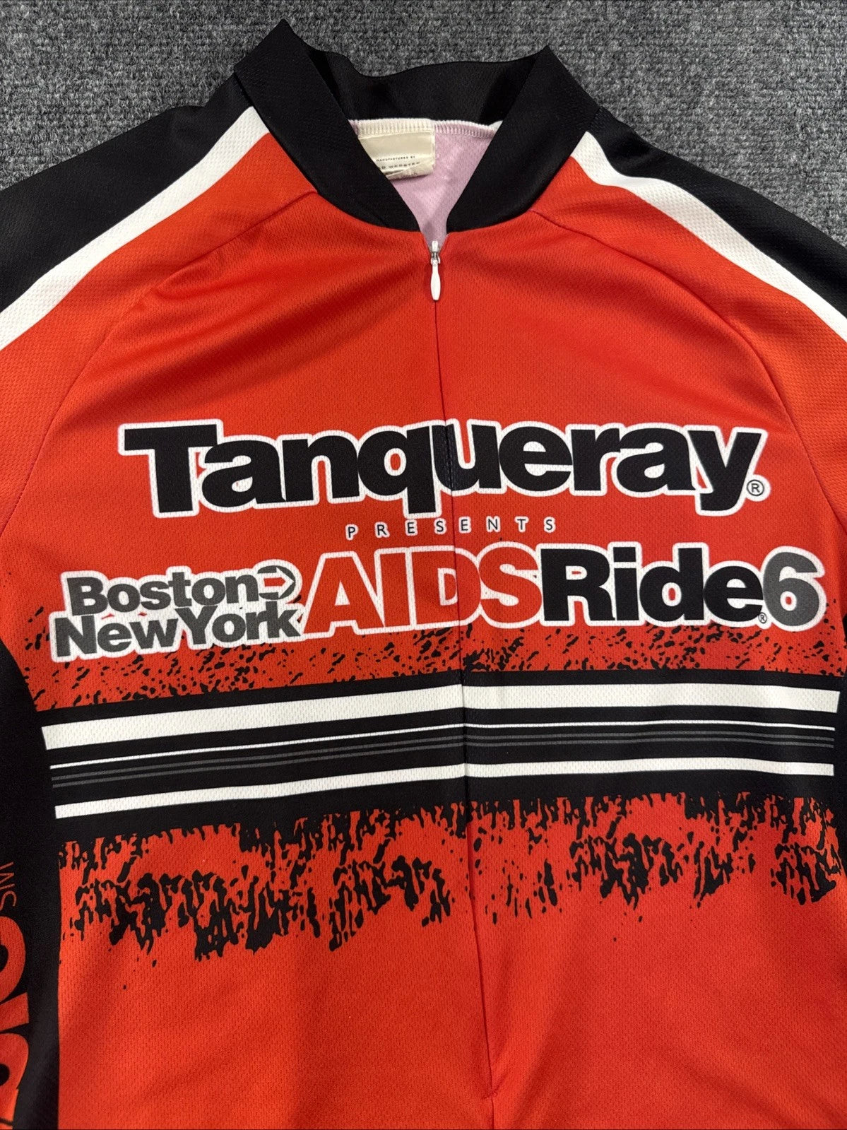 Vintage AIDS Ride 6 Tanqueray Cycling Jersey USA Made Bike Shirt M