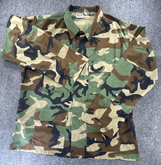 Propper M81 Woodland Camo BDU Coat XL Long 2007 Military Tactical Gorpcore Y2K