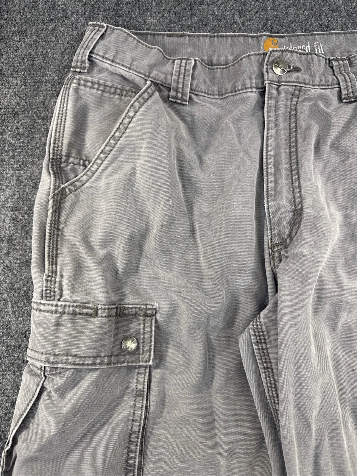 Carhartt 100272 Rugged Cargo Pants Men’s 33x36 Gravel Gray Relaxed Fit