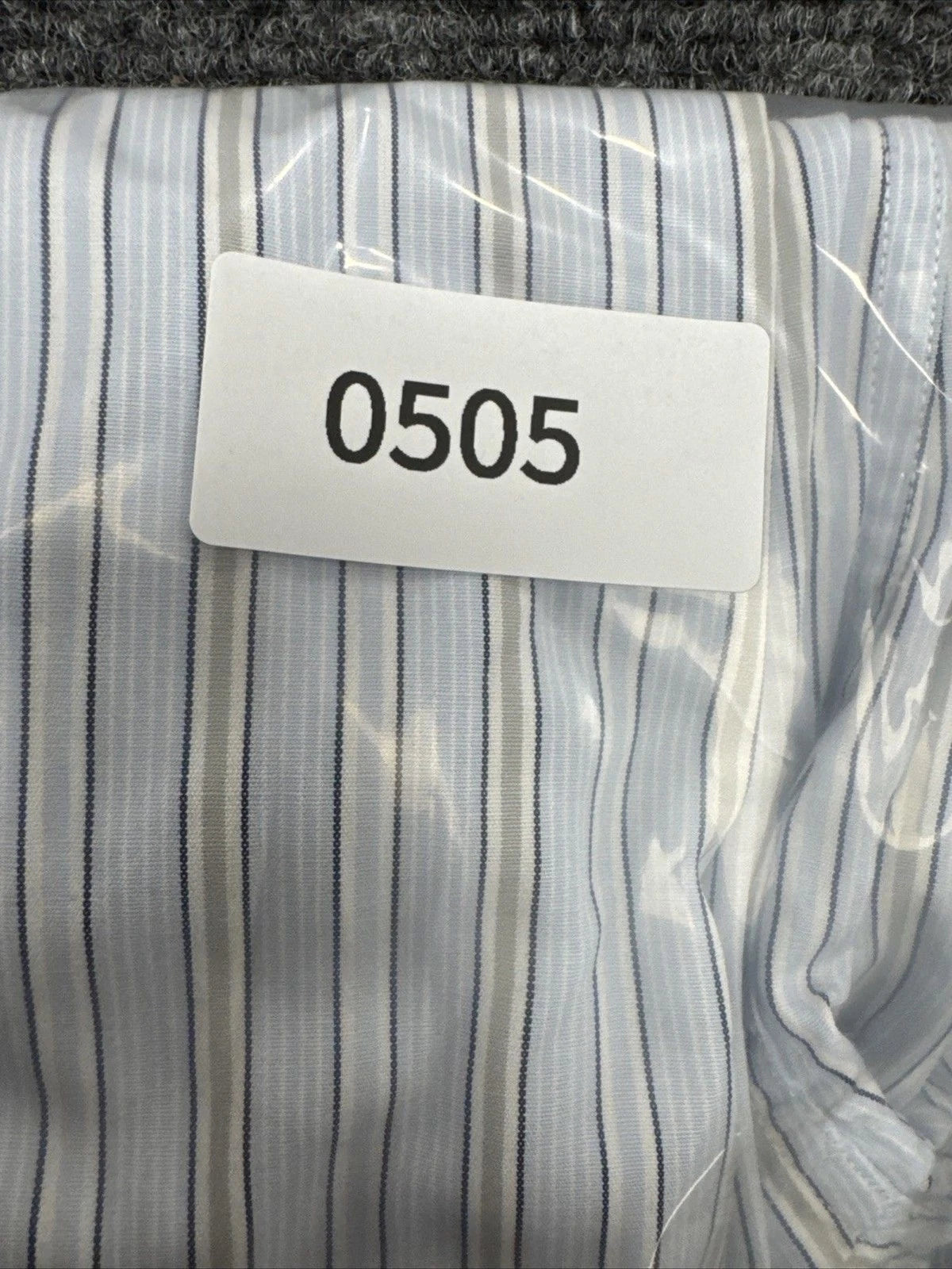 Vintage Lacoste Shirt Men’s 44 XL Light Blue Stripe Hong Kong Cotton Button Down
