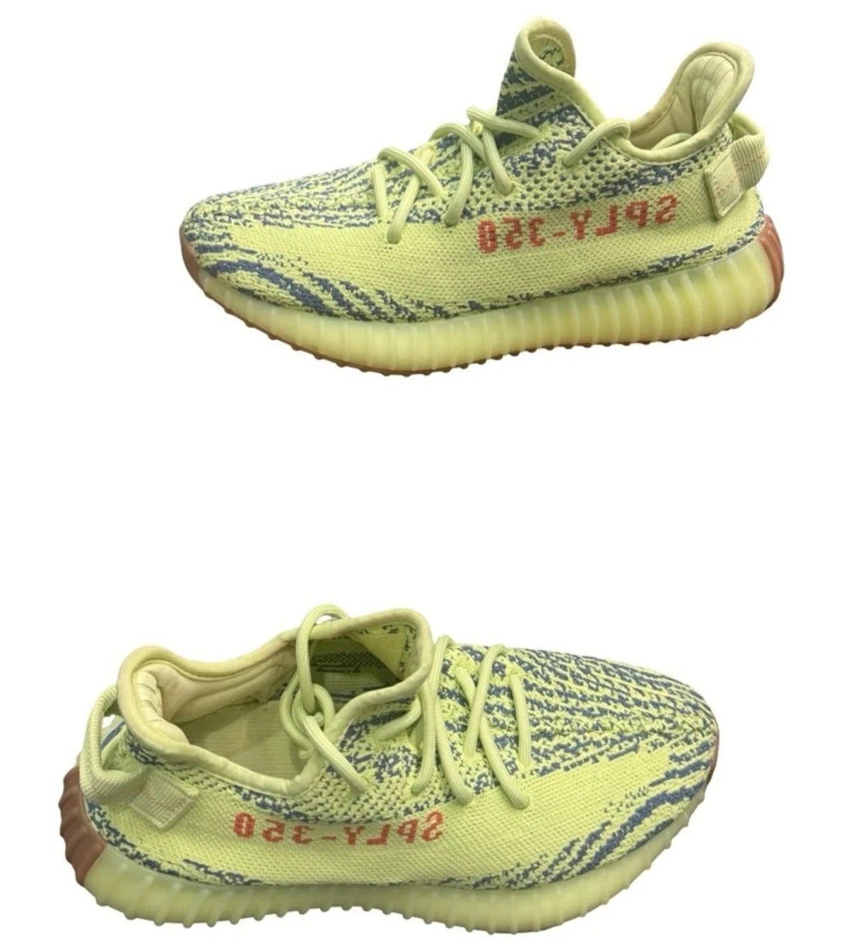 adidas Yeezy Boost 350 V2 Semi Frozen Yellow Mens 6.5 B37572 OG Box