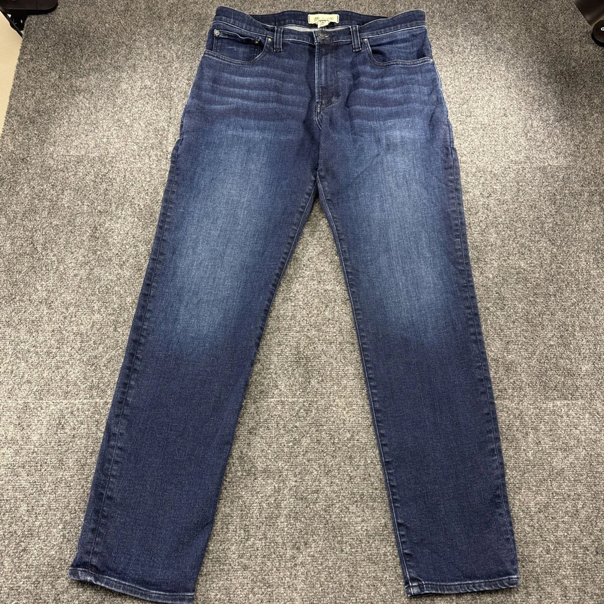 Madewell Men’s Slim Straight Jeans 34x32 Dark Wash Stretch Denim Premium