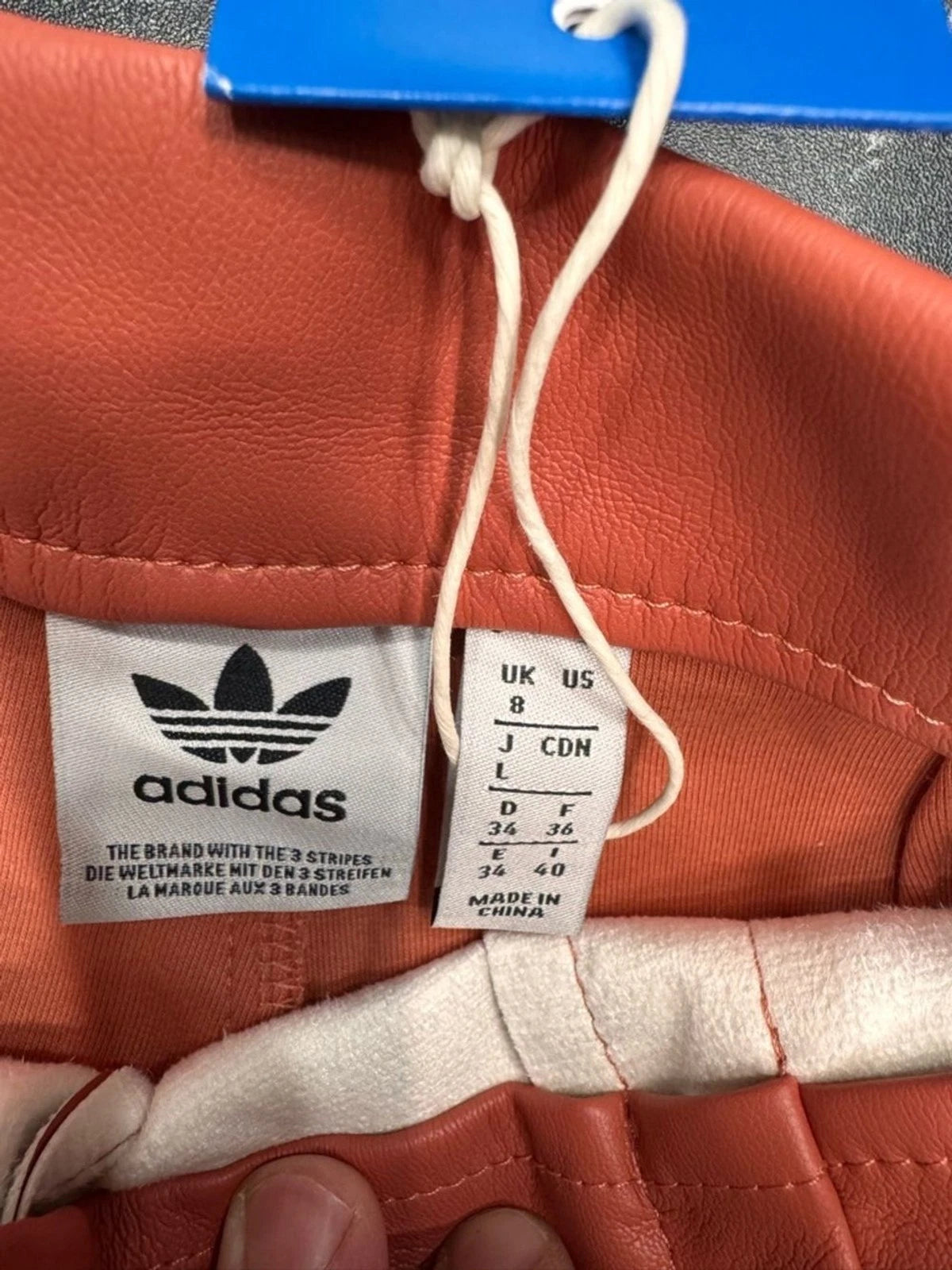 adidas Always Original Women’s XS Faux Leather Snap Pants HC3029 NWT