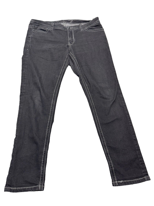 Seven For All Mankind Charcoal Bootcut Jeans Women's 14 White Stitching EUC