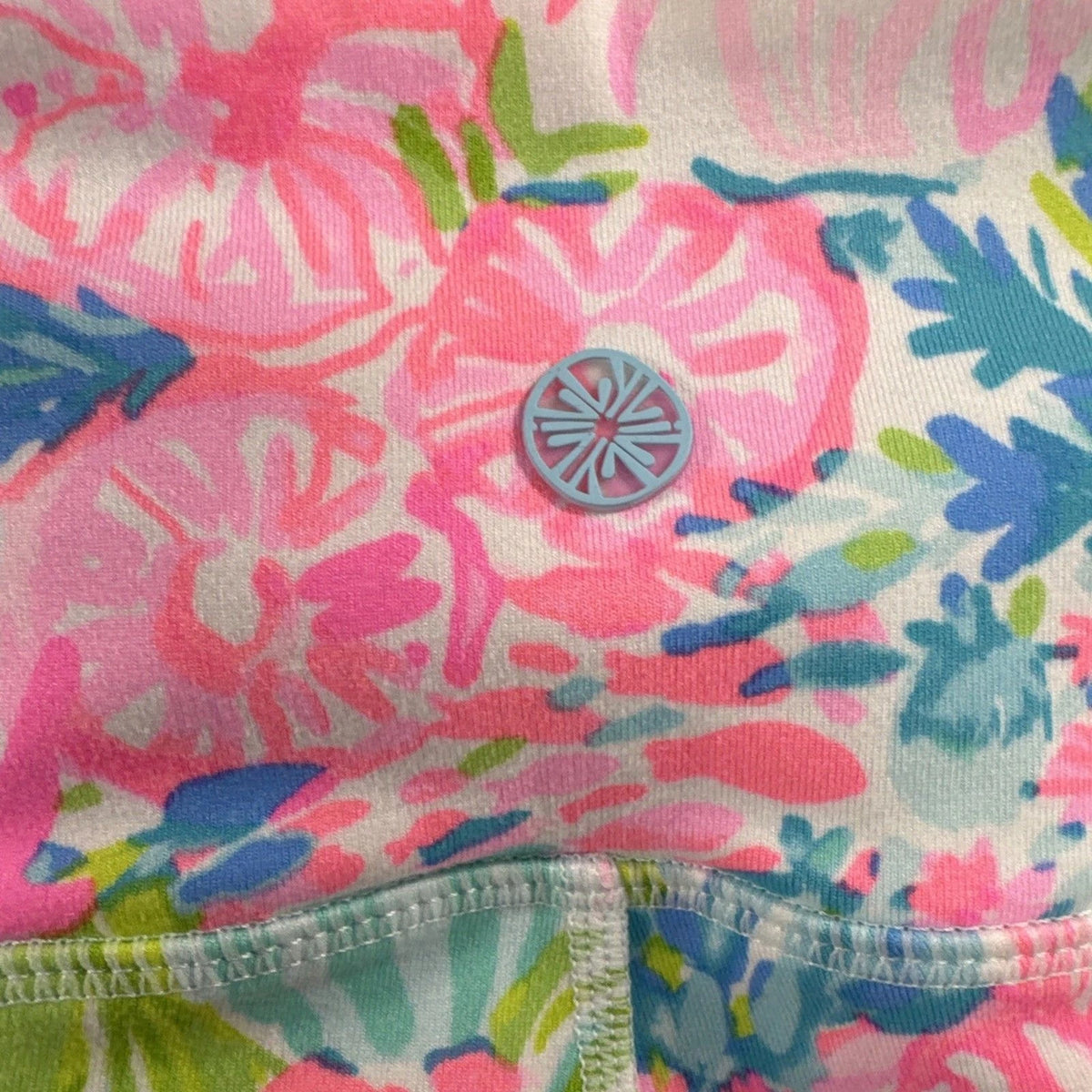 Lilly Pulitzer Luxletic Leggings Women XS Tropical Floral Mesh Activewear NWT