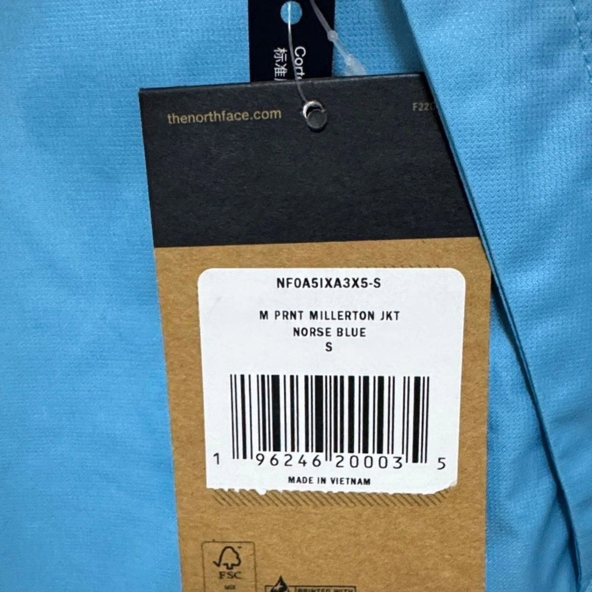 The North Face Printed Millerton Jacket Mens S Norse Blue DryVent BNWT