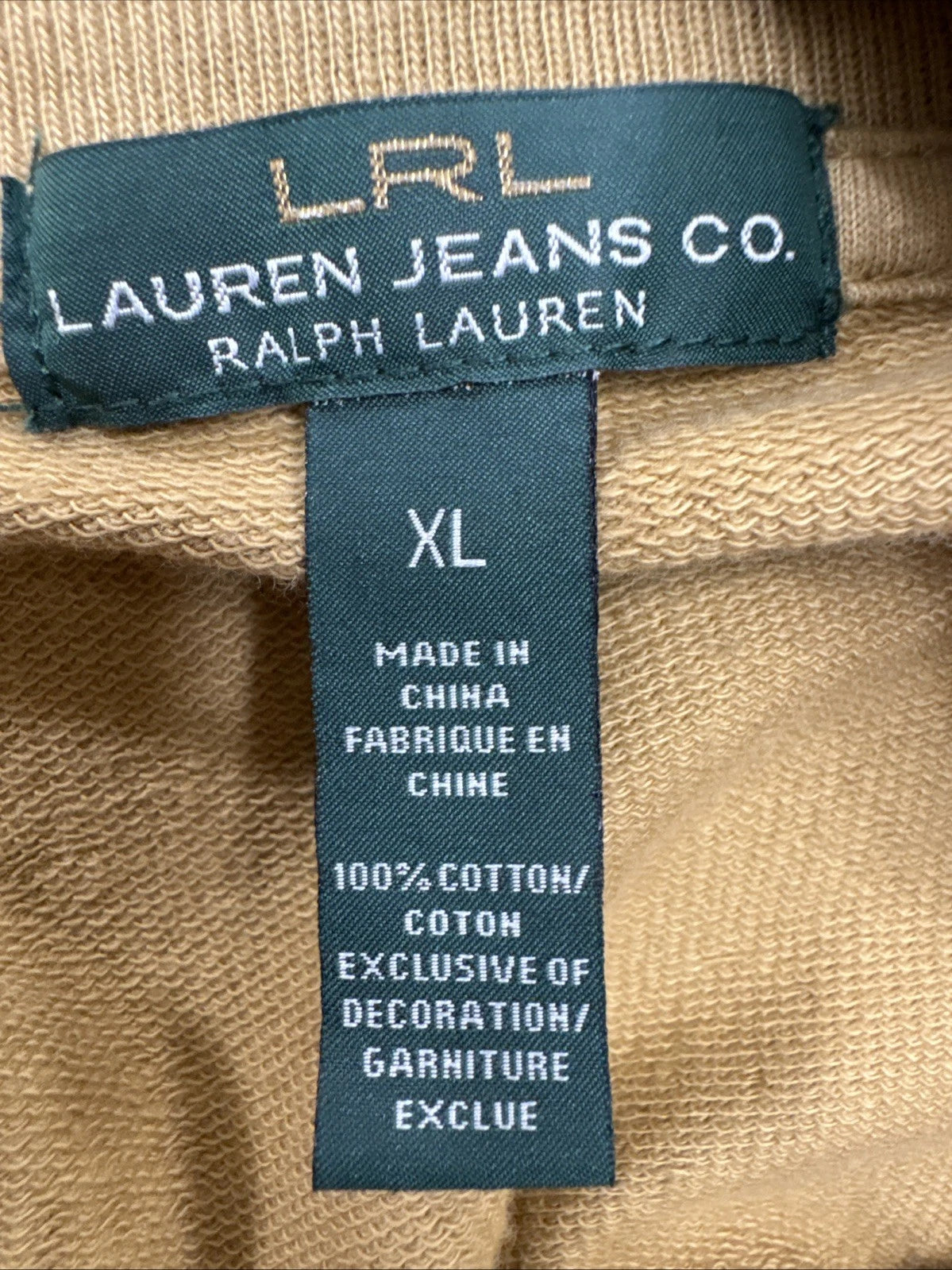 Lauren Jeans Co Ralph Lauren Womens XL Tan Cotton Utility Jacket Y2K