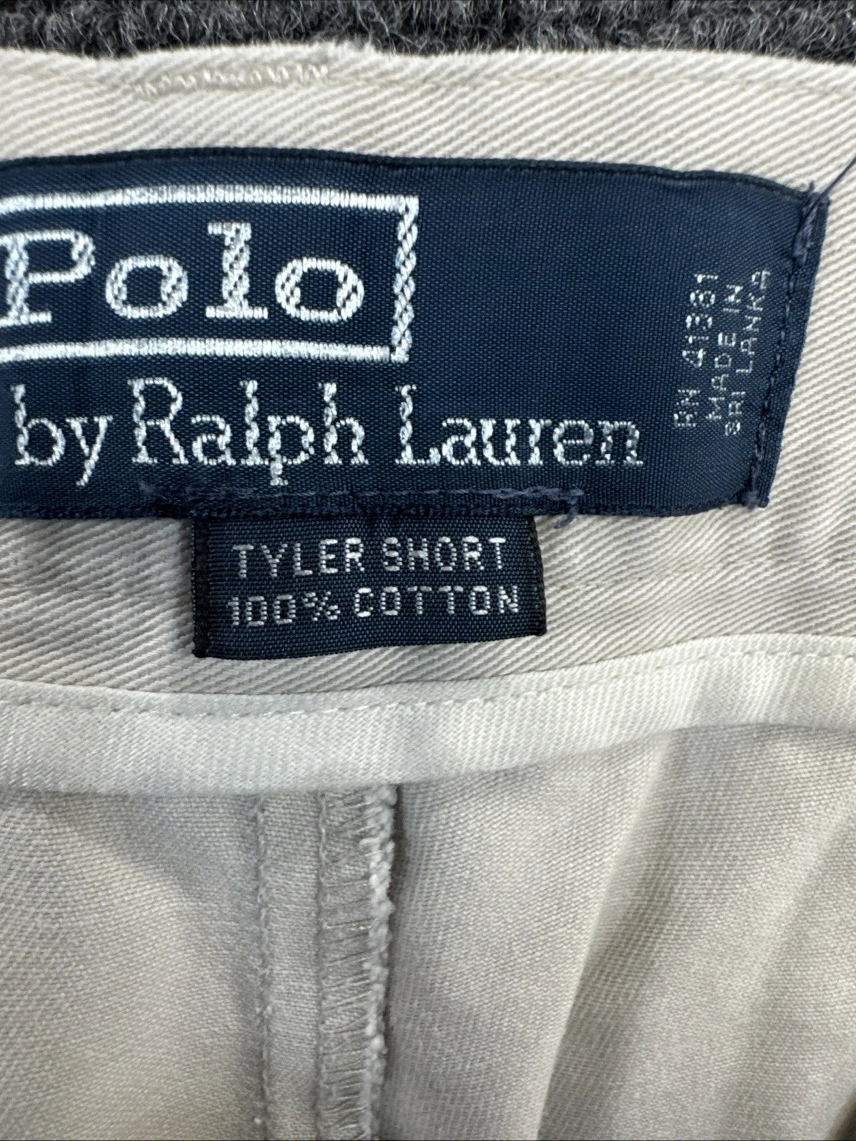 Polo Ralph Lauren Tyler Shorts Mens 38 Beige Pleated Chino 100% Cotton