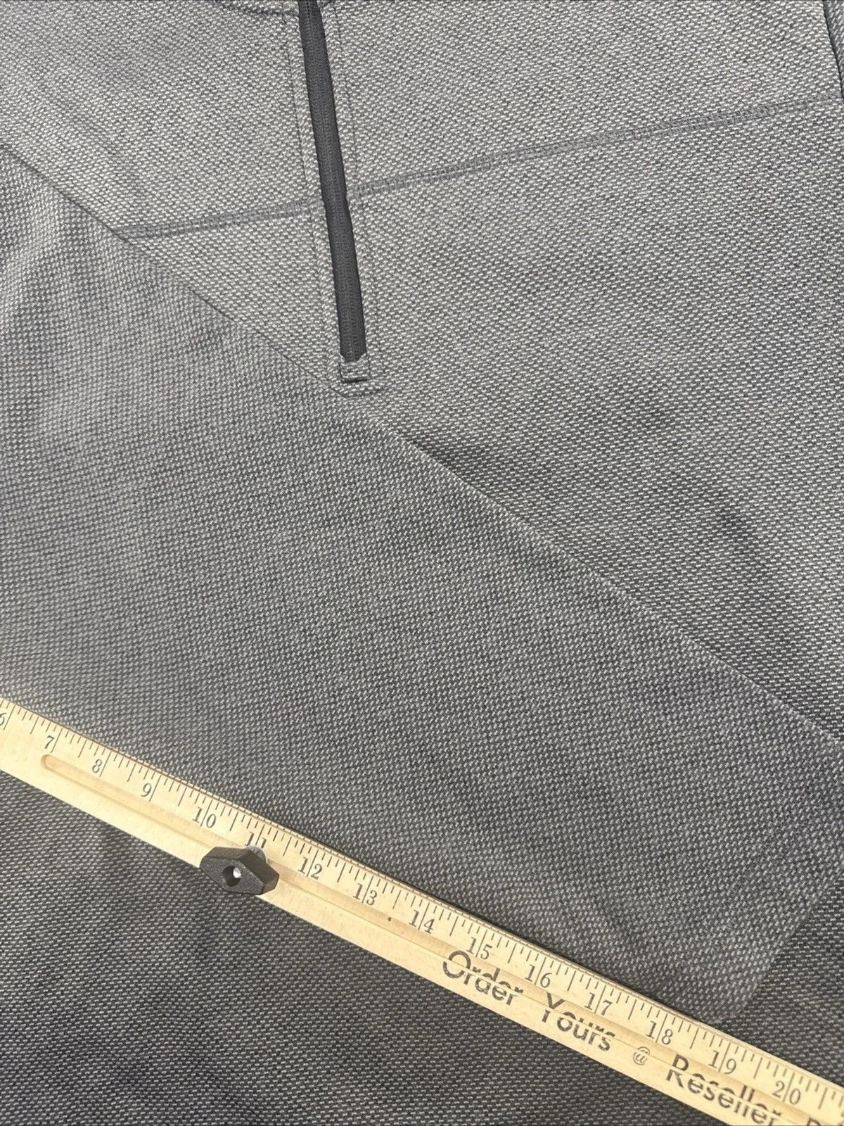 Callaway Golf Quarter Zip Pullover Men's Large Gray Textured Side Pockets