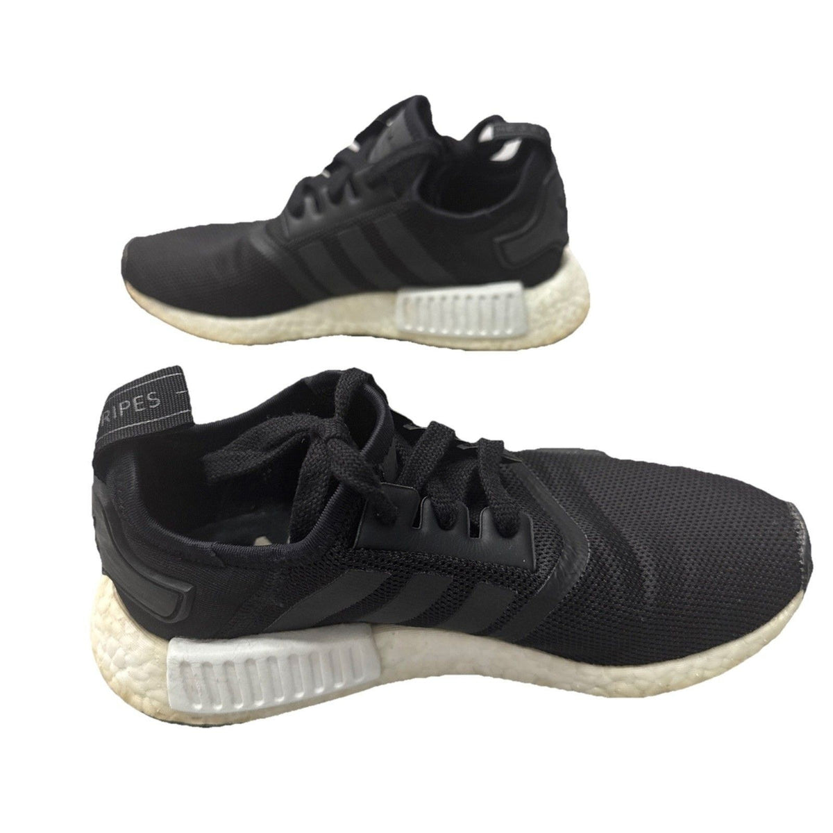 Adidas NMD_R1 Boost White Black Mesh Sneakers Men's 4.5 GUC No Box