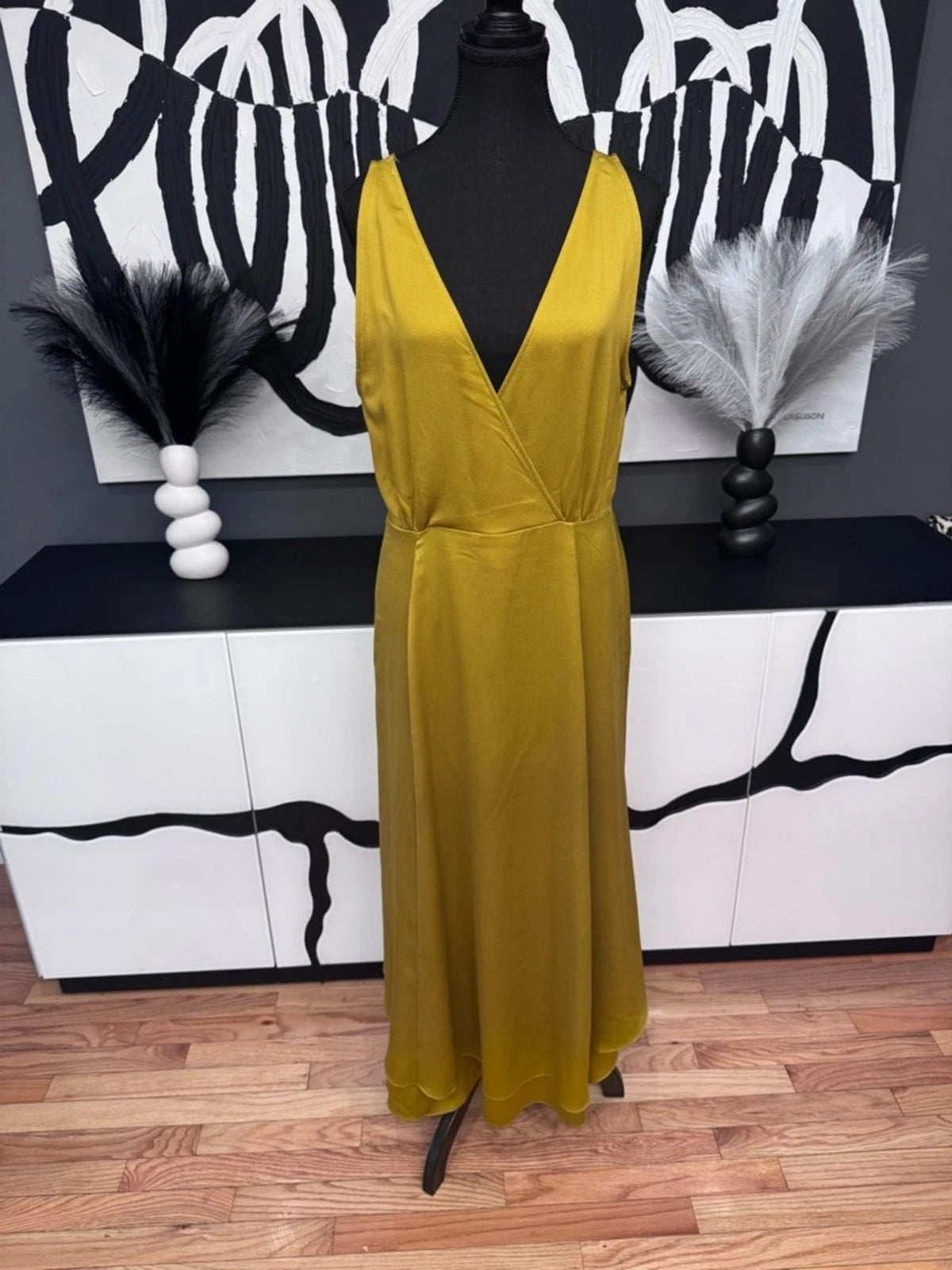 NWT French Connection Alessia Satin Wrap Dress 10