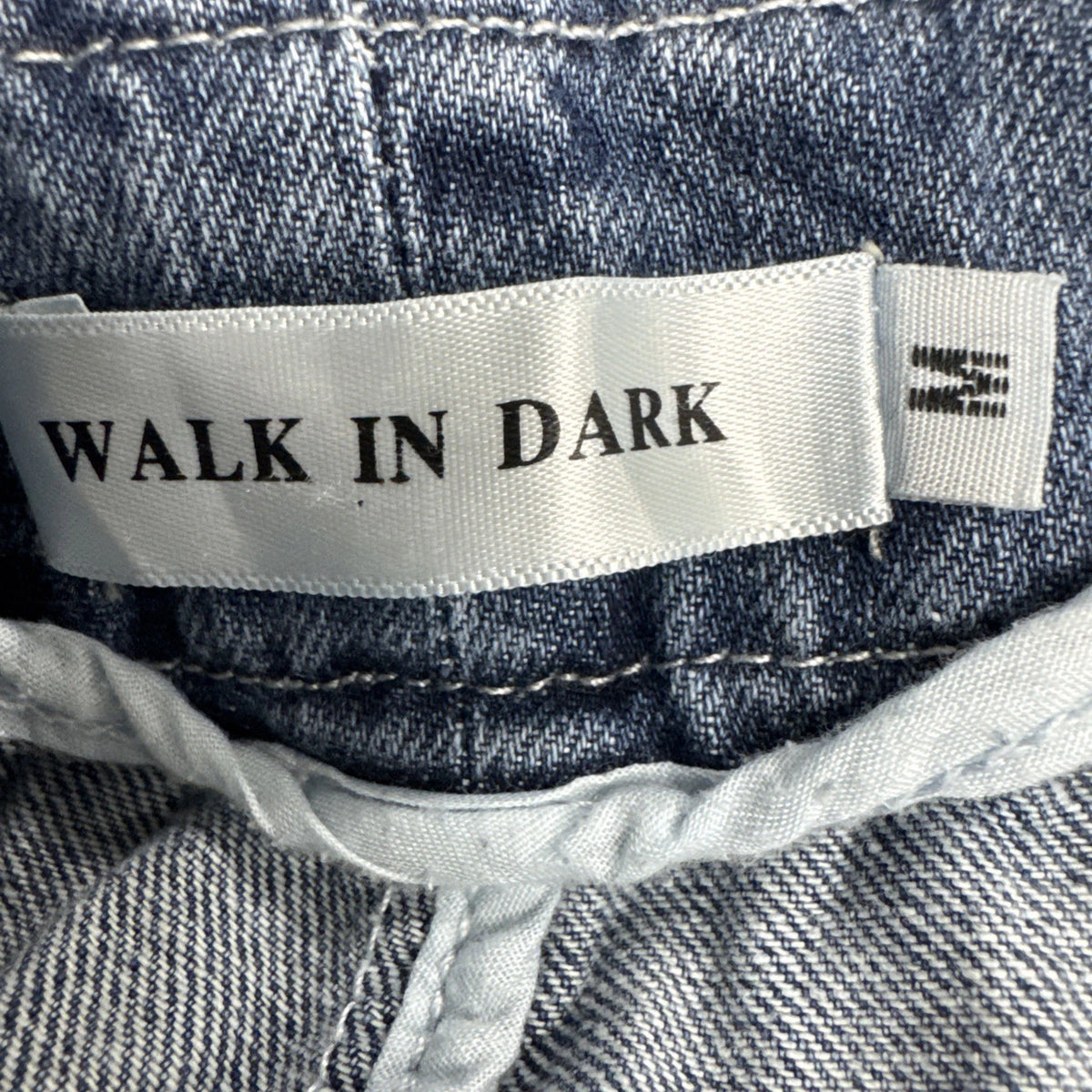 Walk In Dark Acid Wash Paperbag Waist Wide Leg Crop Jeans Medium