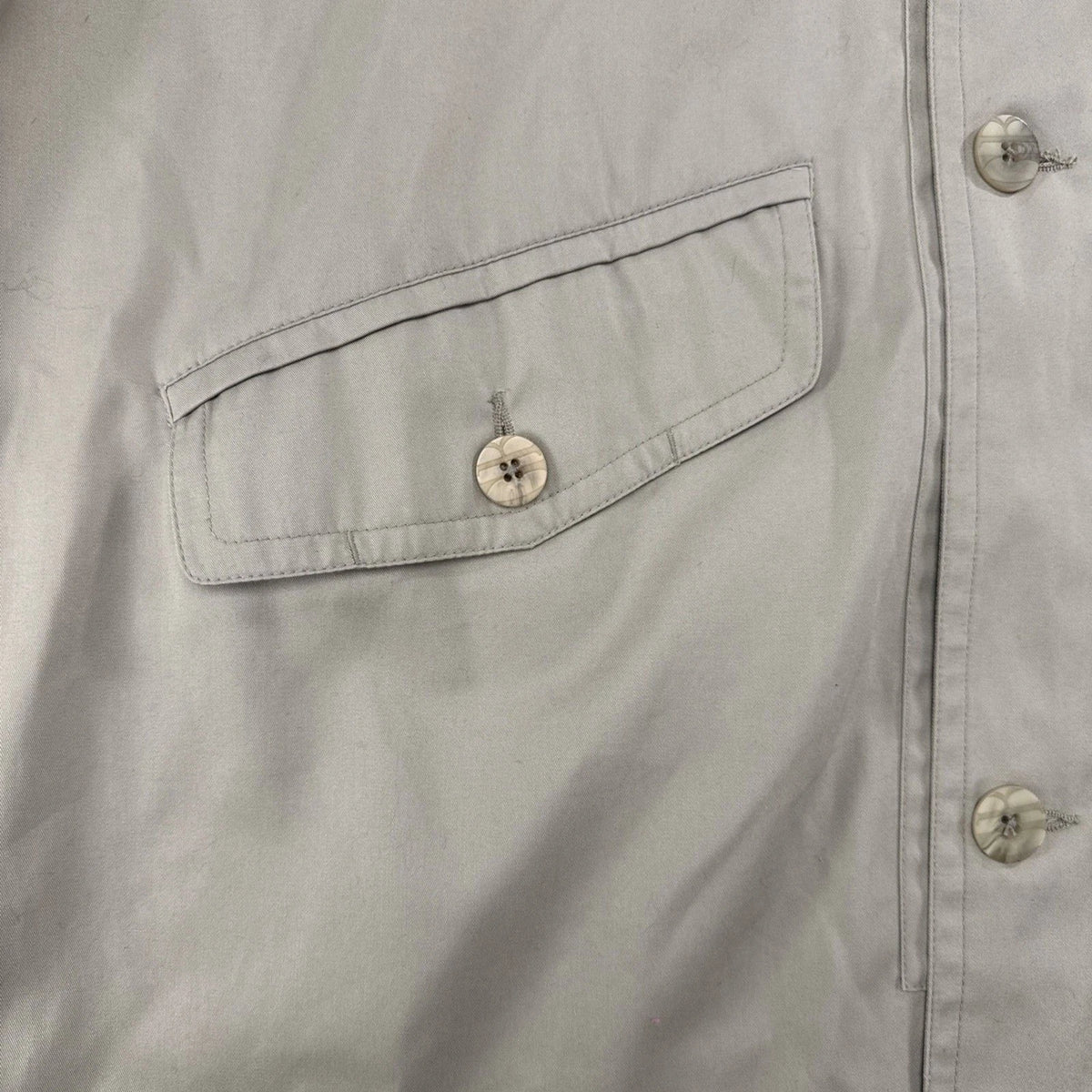 Vintage Geoffrey Beene Trench Coat Men's L Beige Cotton Blend Car Coat EUC