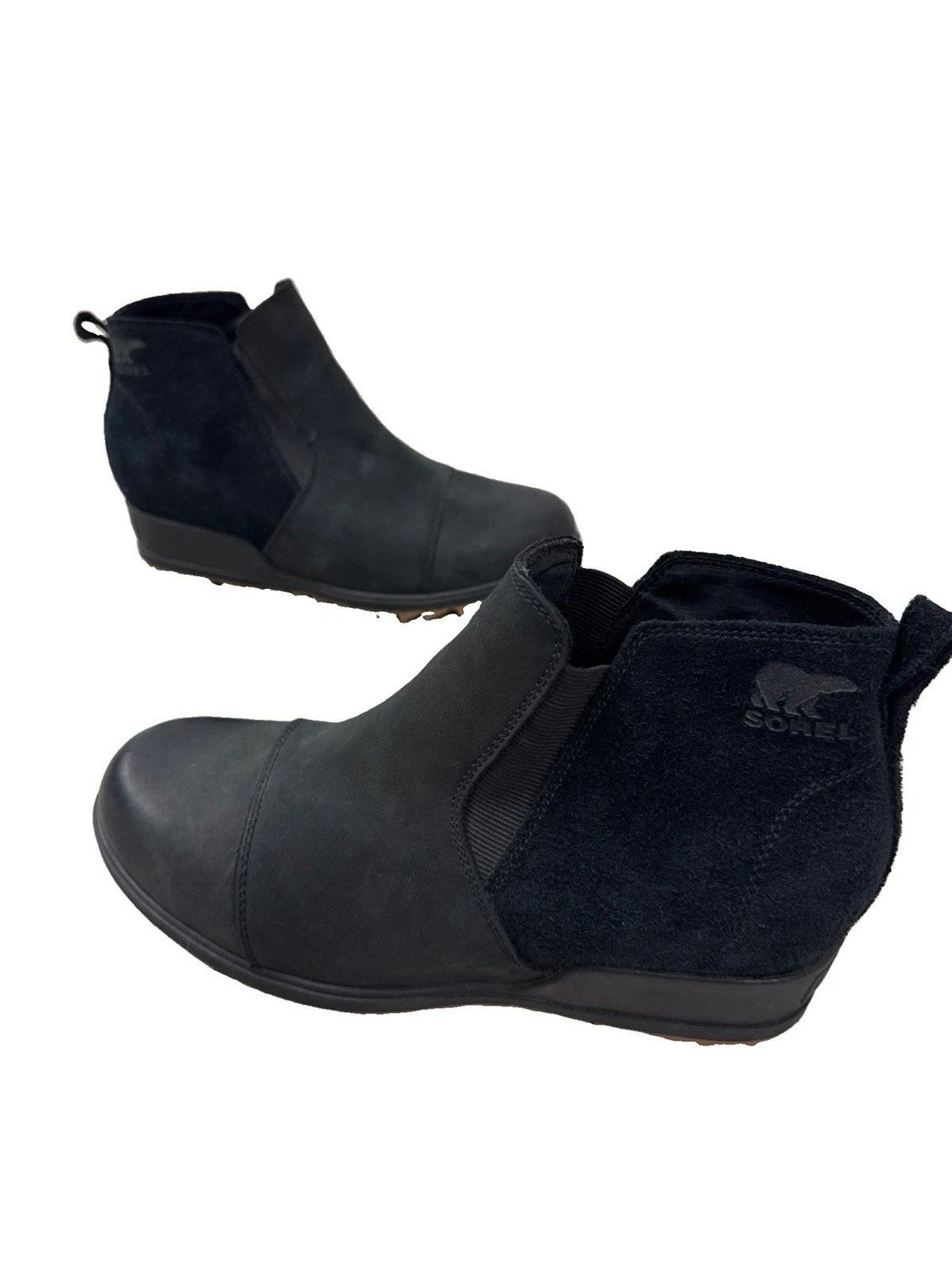 Sorel Chelsea Boots Women’s 11 Black Waterproof Nubuck Suede Lug Sole BNWOB