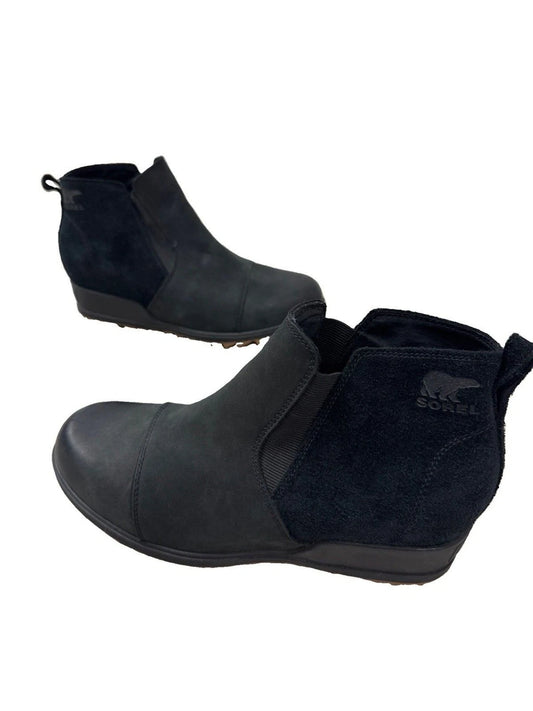 Sorel Chelsea Boots Women’s 11 Black Waterproof Nubuck Suede Lug Sole BNWOB