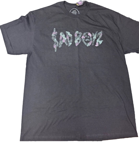 Anti Social Social Club x Sad Boyz Floral Graphic T Shirt Mens XL Black NWT