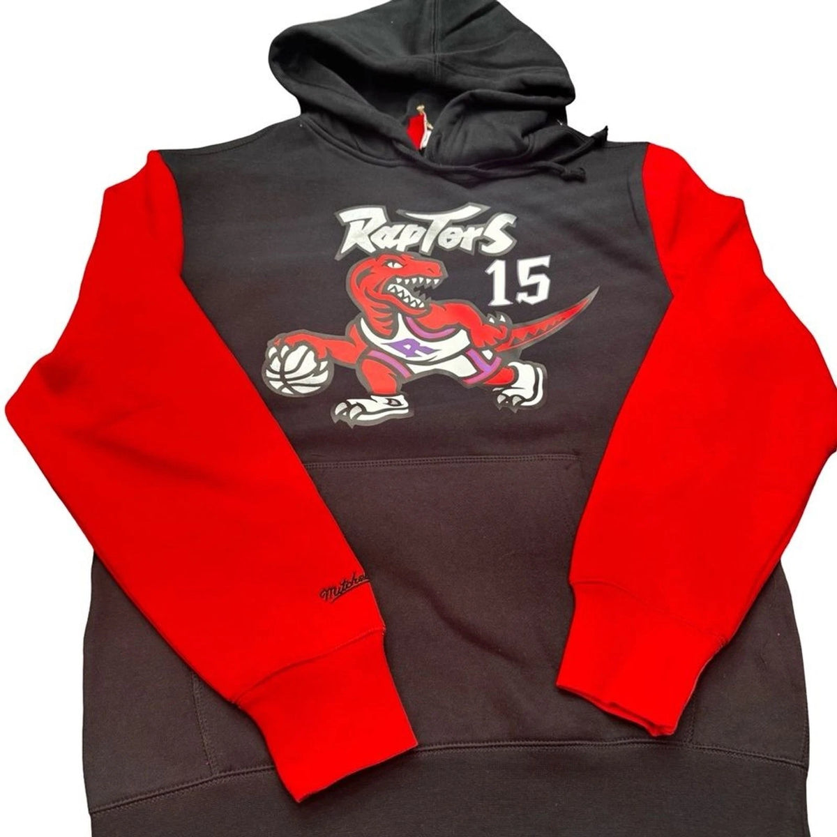 Mitchell & Ness Raptors Vince Carter Hoodie Black Red Size Small BNWT NBA Heat!