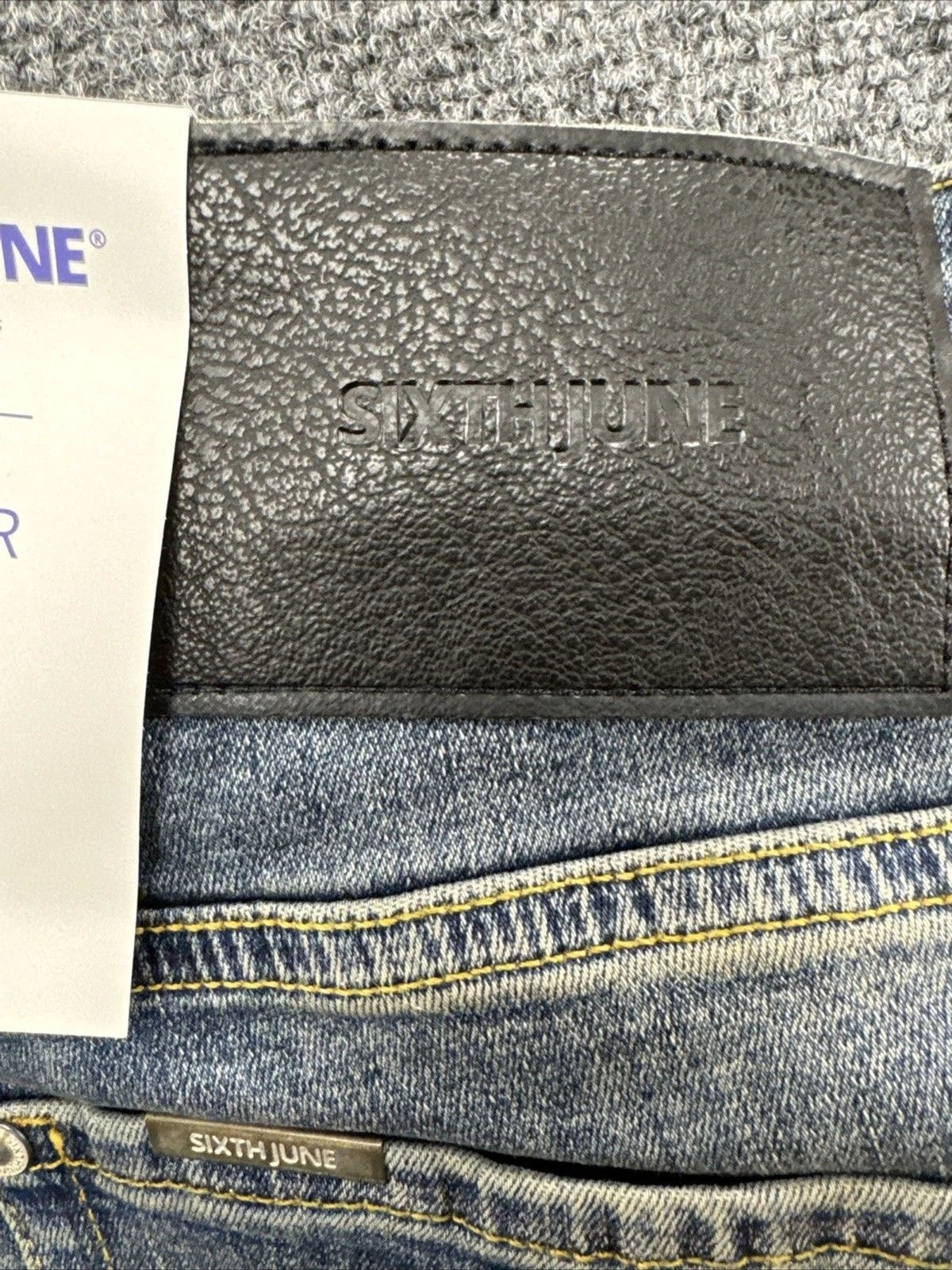 Sixth June Distressed Slim Fit Jeans Men's Size 34 Blue Denim NWT Streetwear