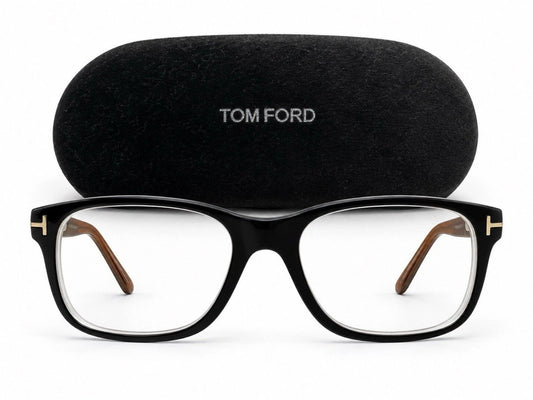 Tom Ford TF5163 005 Eyeglasses Black Havana 55-17-145 Italy Case EUC