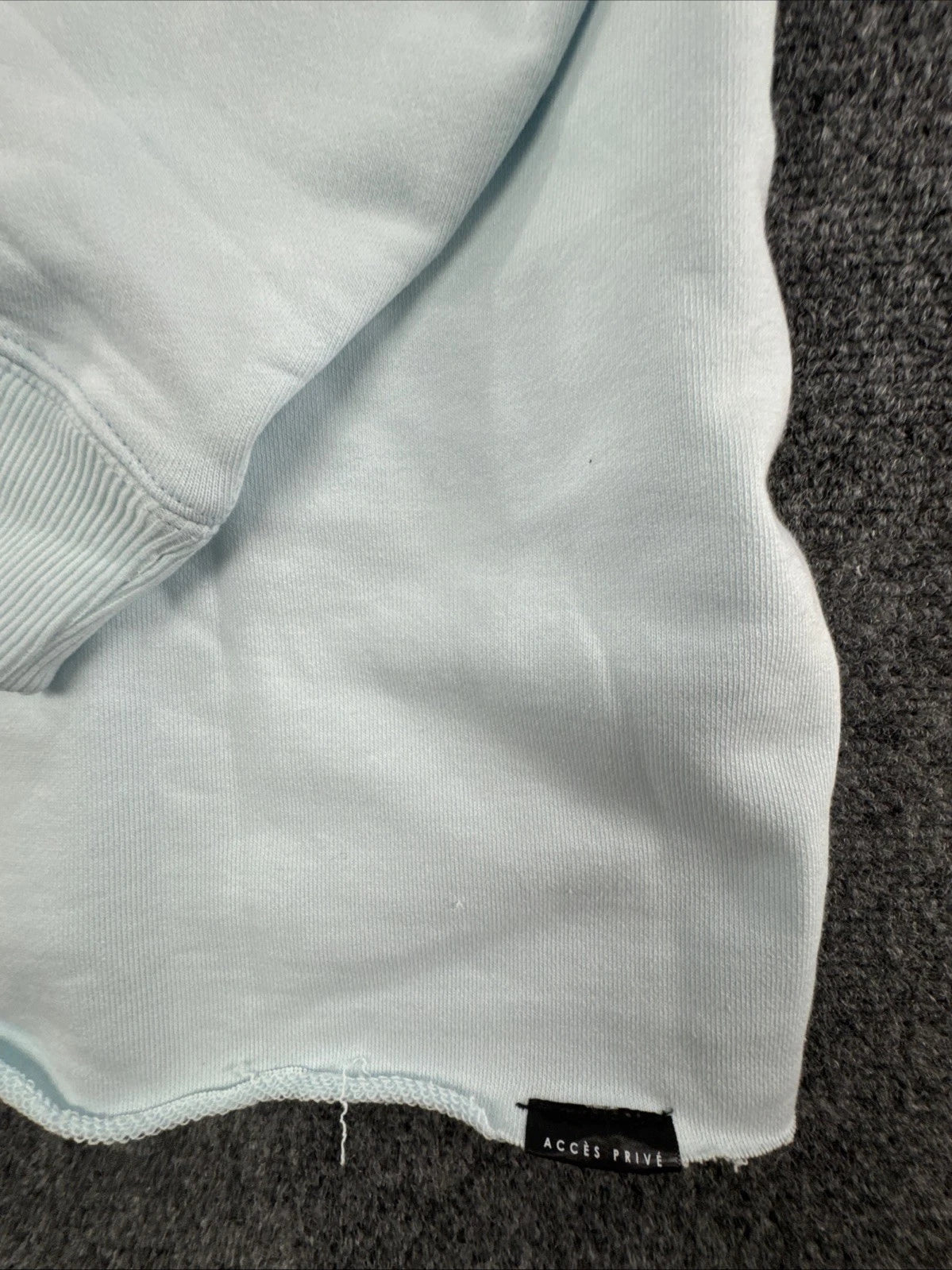 Sí Tu Veux Riviera Hoodie Men’s Large Delicate Blue Graphic Pullover NWT Luxury