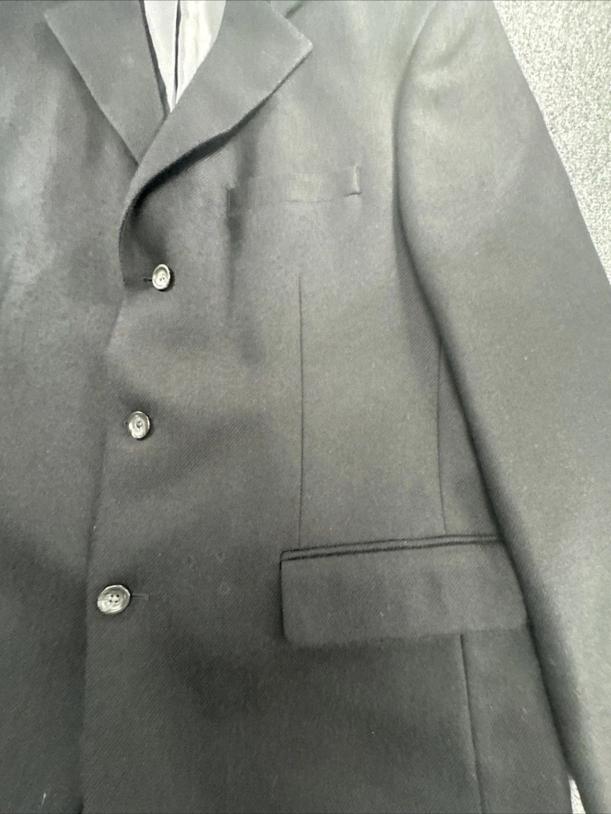 Oscar de la Renta Mens 42R Black 100% Wool Blazer Sport Coat 3 Button