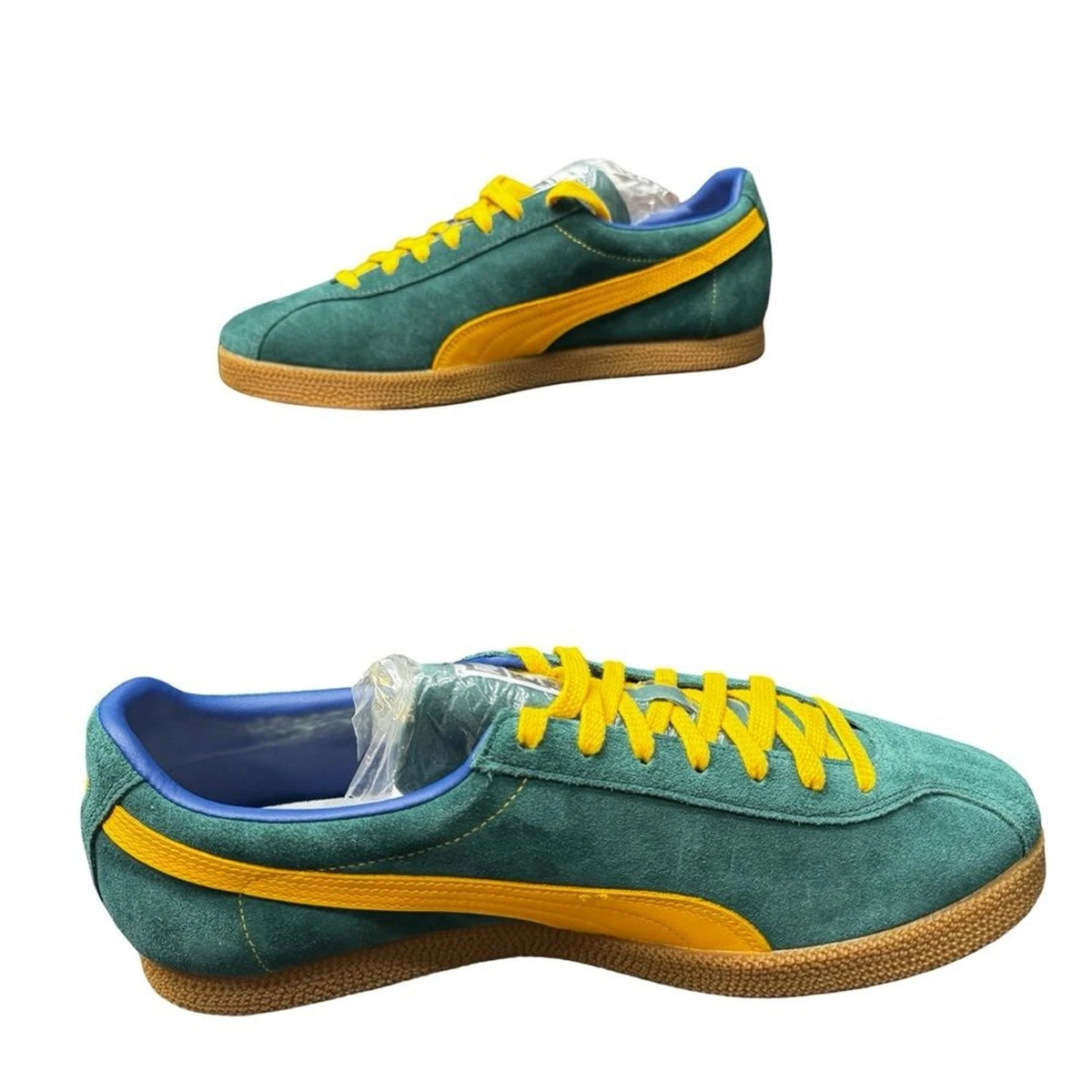 PUMA Brasil Mens 11 Dark Myrtle Tangerine Suede Sneakers 401048-01 NIB